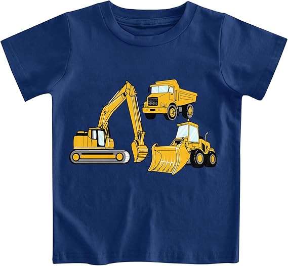 Funnycokid Toddler Boys Shirts Graphic T-Shirt Kids Short Sleeve Tees 2-6 Years