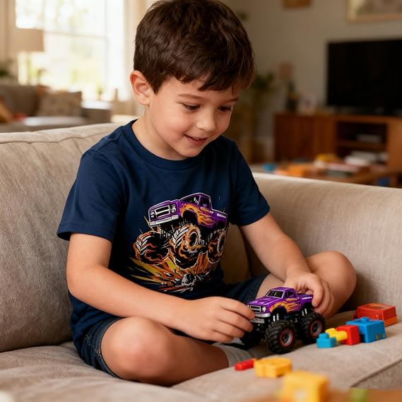 Funnycokid Toddler Boys Shirts Graphic T-Shirt Kids Short Sleeve Tees 2-6 Years