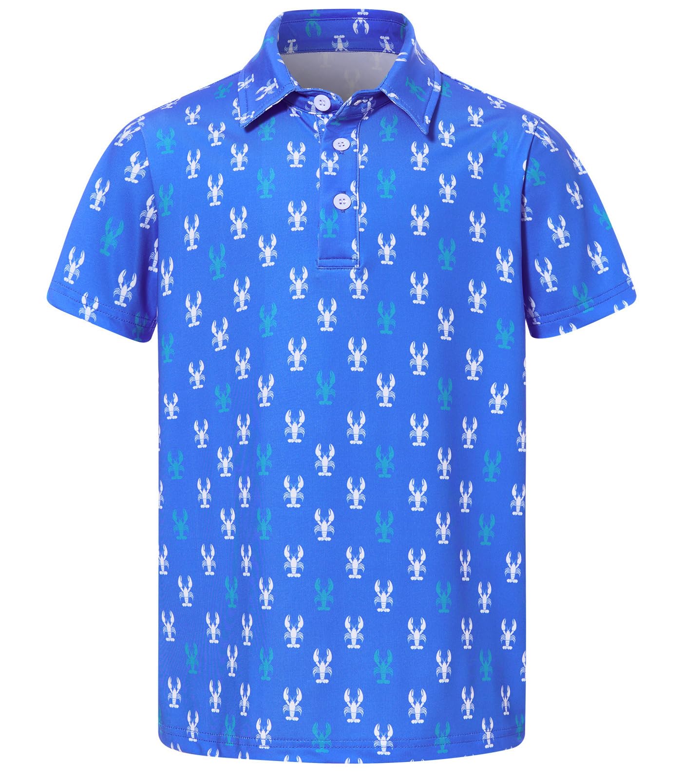 Boys Performance Polo Shirt Short Sleeve Golf Clothes for Hawaiian Active Casual Size 5-14