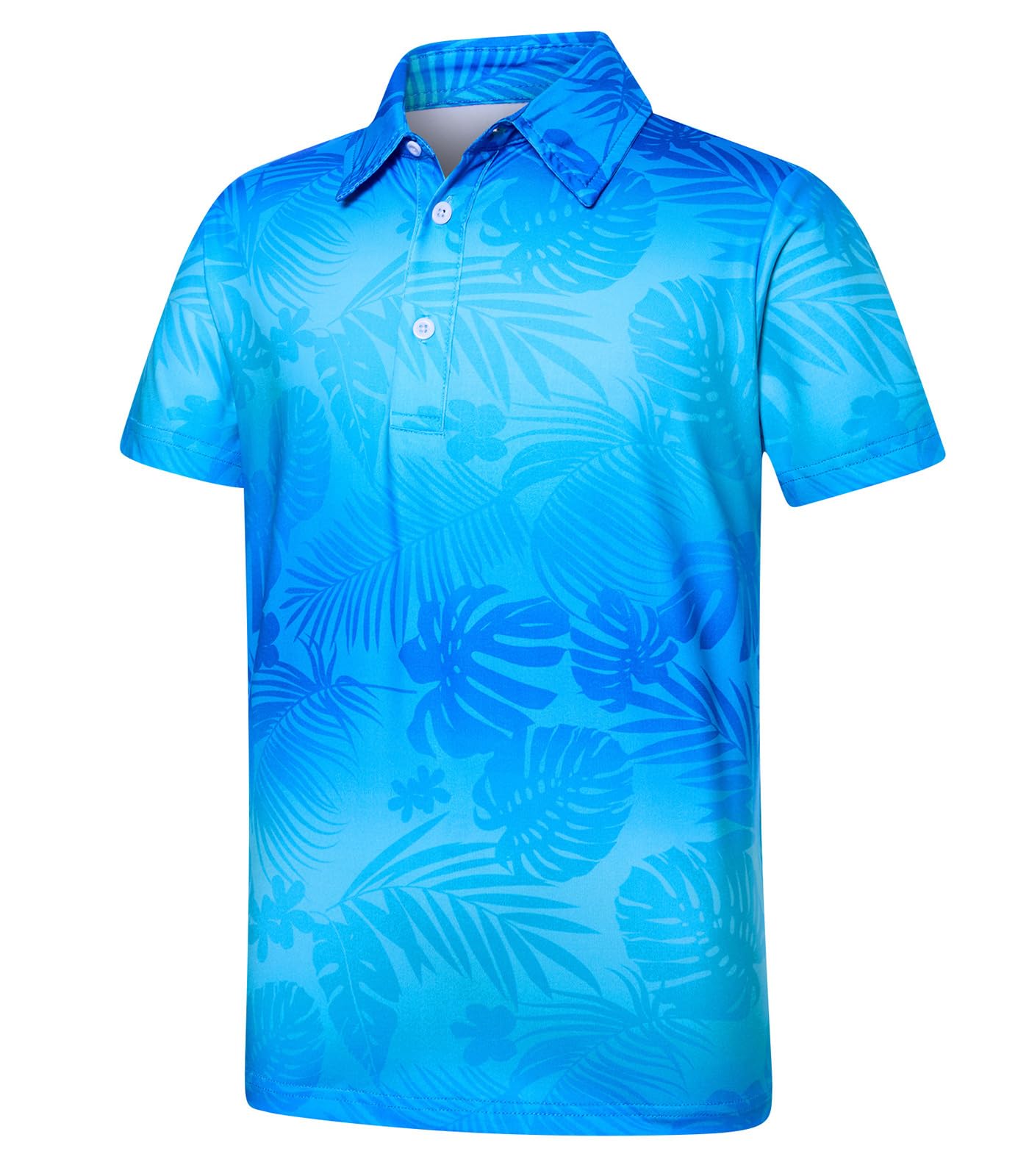 westwolf Boys Hawaiian Polo Shirt Short Sleeve Golf Clothes 5-14T