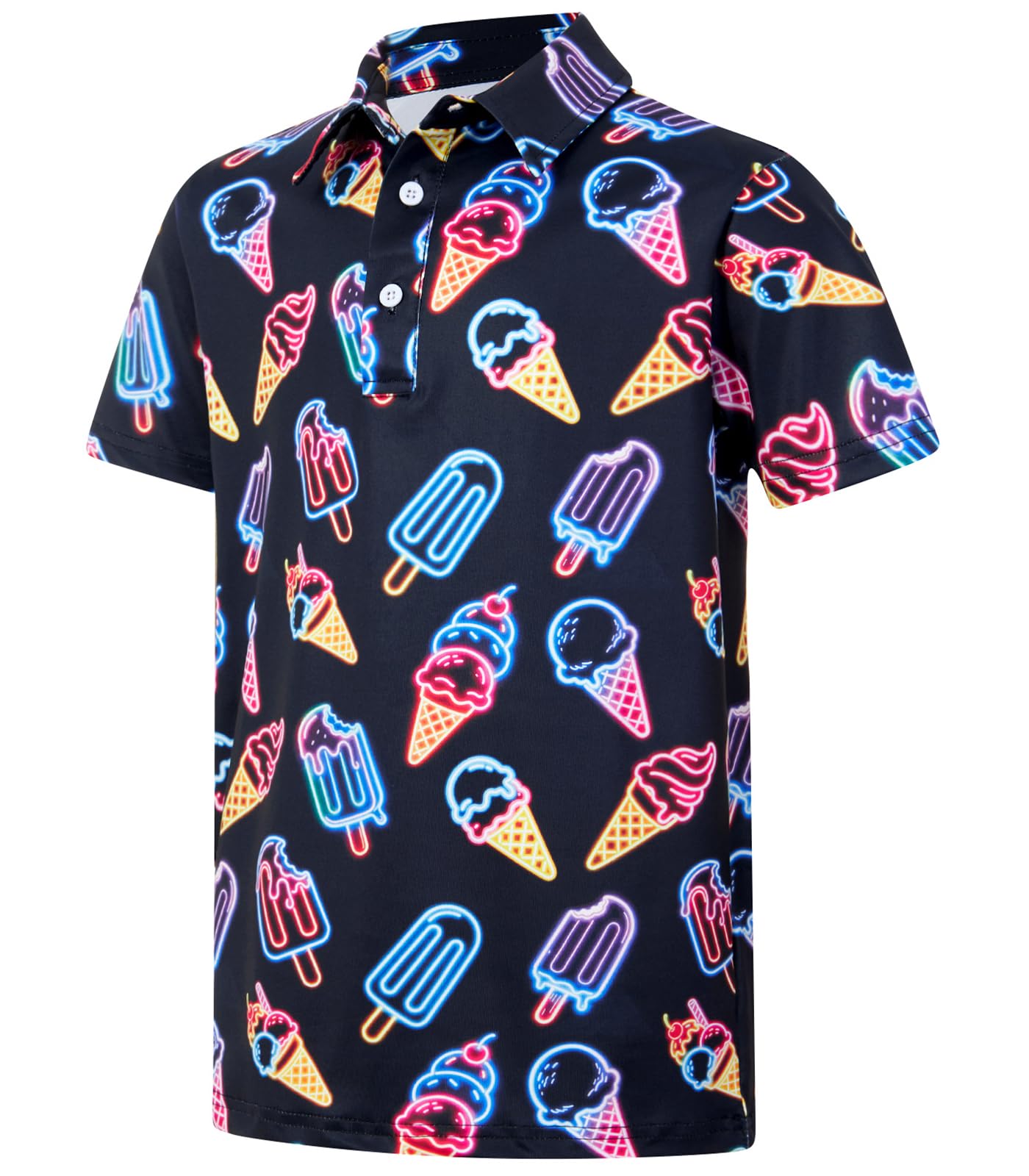 Boys Performance Polo Shirt Short Sleeve Golf Clothes for Hawaiian Active Casual Size 5-14