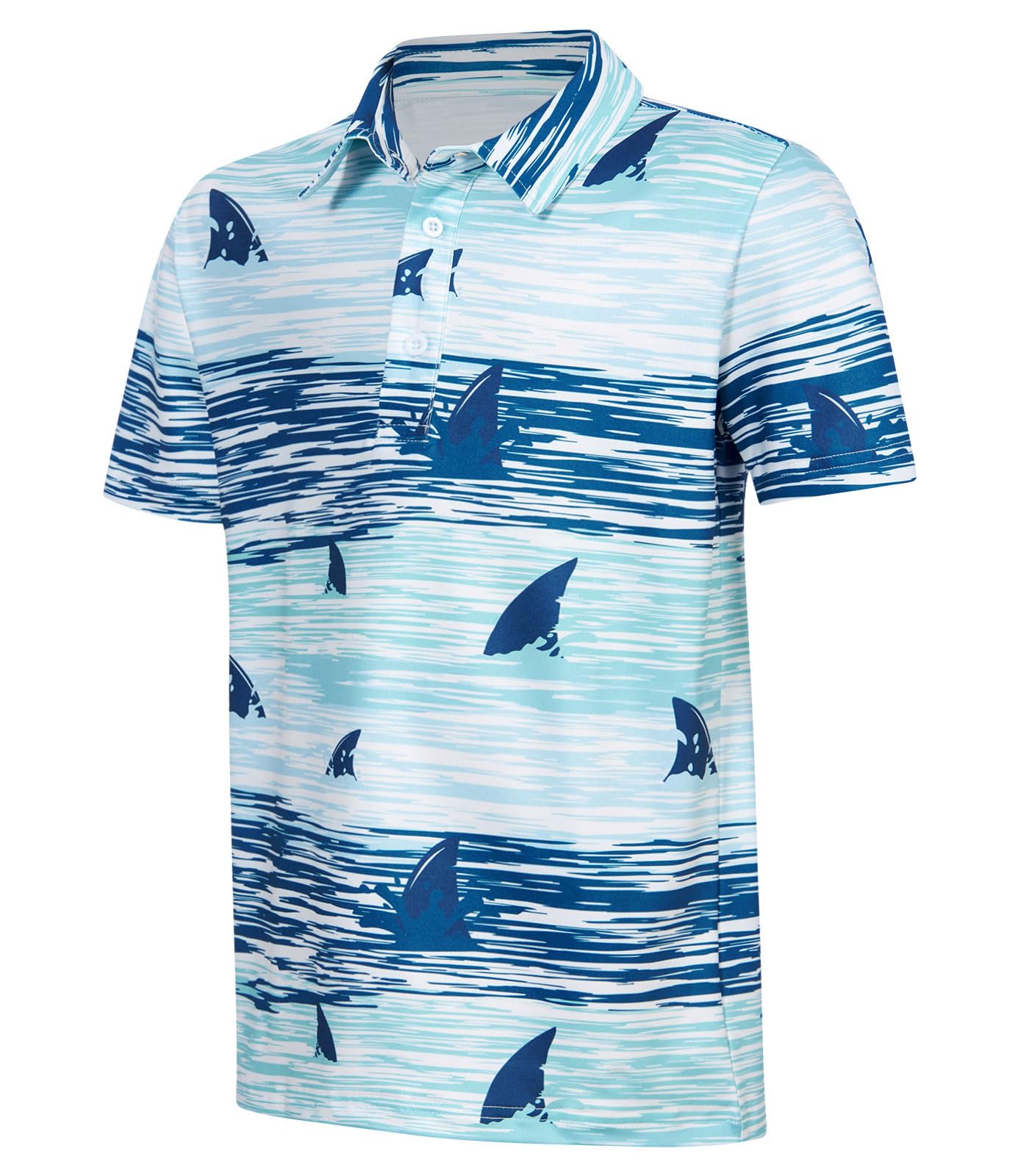 Boys Performance Polo Shirt Short Sleeve Golf Clothes for Hawaiian Active Casual Size 5-14