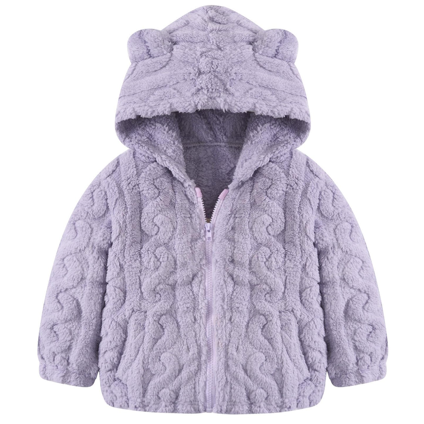 Toddler Fleece Jacket Girls Warm Coats Winter Outerwear 2-6 Years