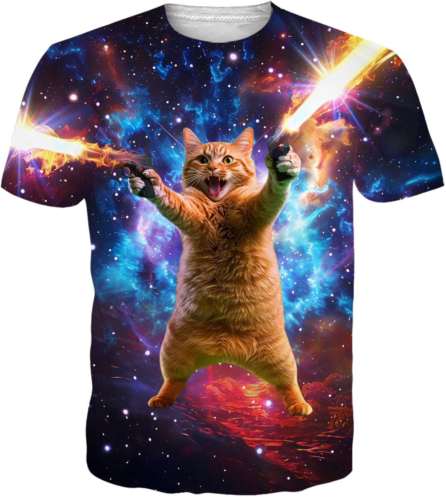 RAISEVERN Mens T-Shirts Cool Novelty Crewneck Short Sleeve Funny Graphic Top Casual Tees for Women