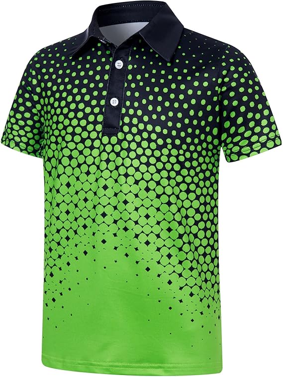 uideazone Boys Polo Shirts Dry Fit Performance Golf Short Sleeve Casual School Uniform Size 5-14