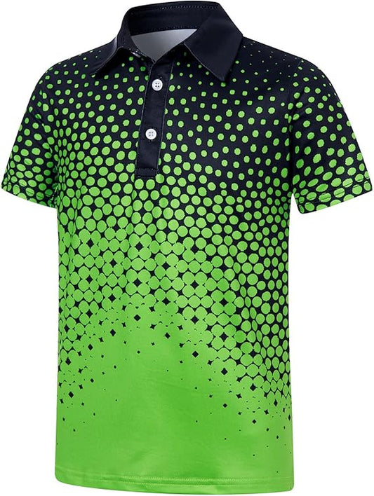 uideazone Boys Polo Shirts Dry Fit Performance Golf Short Sleeve Casual School Uniform Size 5-14