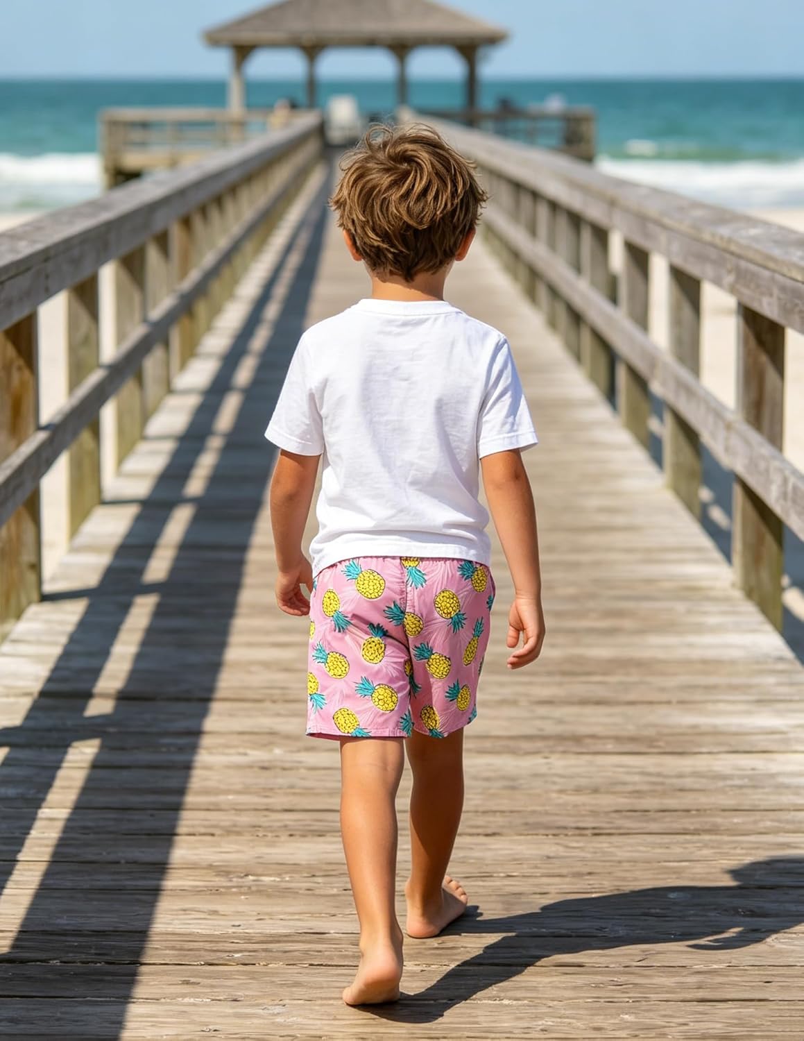 Cozople Boys Swim Trunks Compression Liner Swim Shorts Quick Dry Bathing Suit with Boxer Brief Swimwear 4-10T