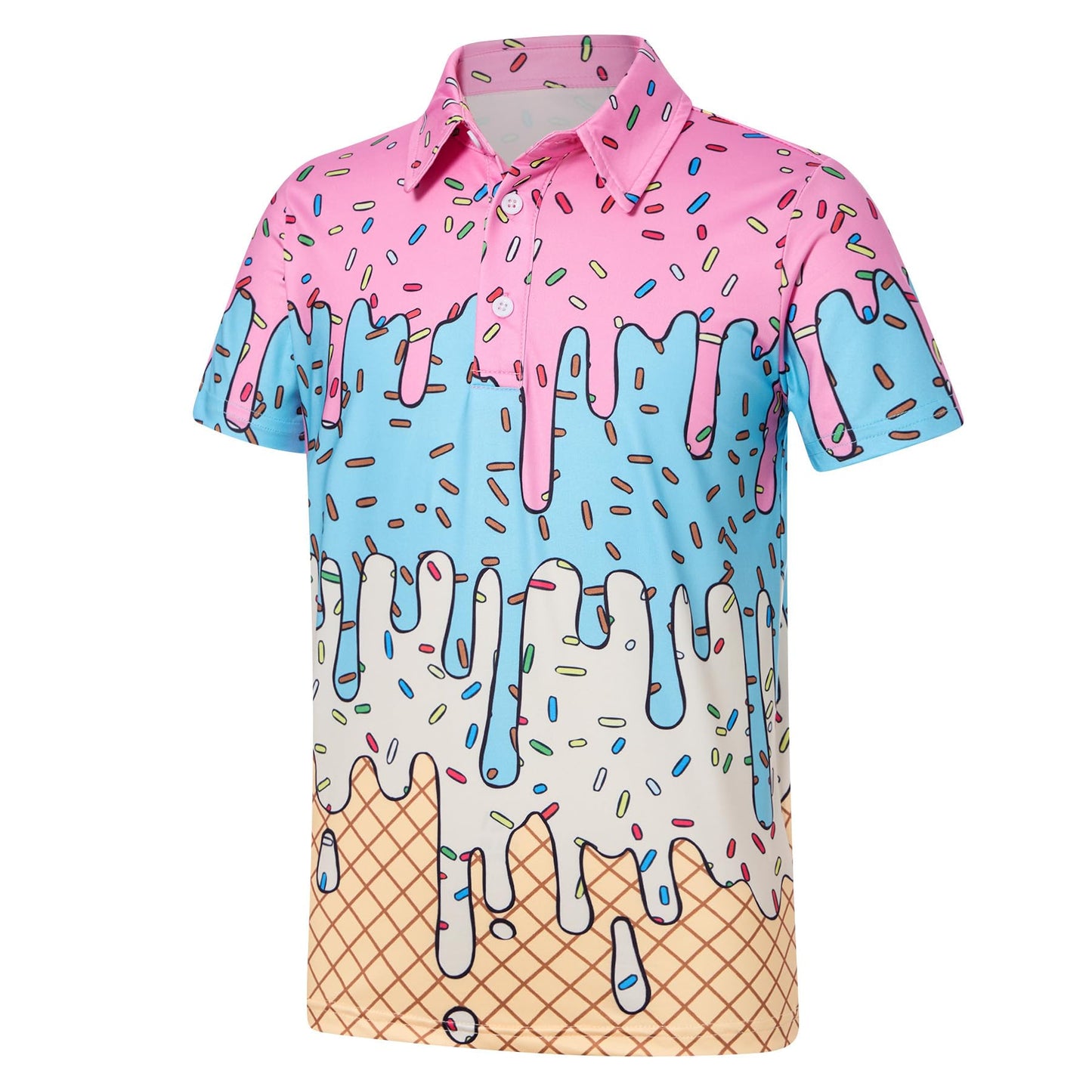 Boys Polo Shirts Hawaiian Golf Clothes Fashion Short Sleeve Kids Cool School Uniform 5-14T