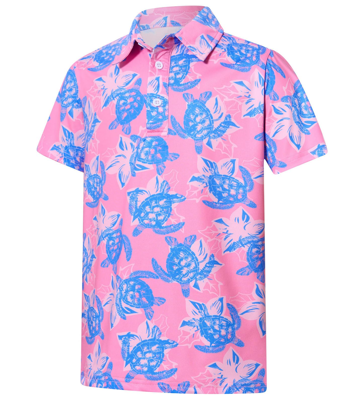 Boys Performance Polo Shirt Short Sleeve Golf Clothes for Hawaiian Active Casual Size 5-14