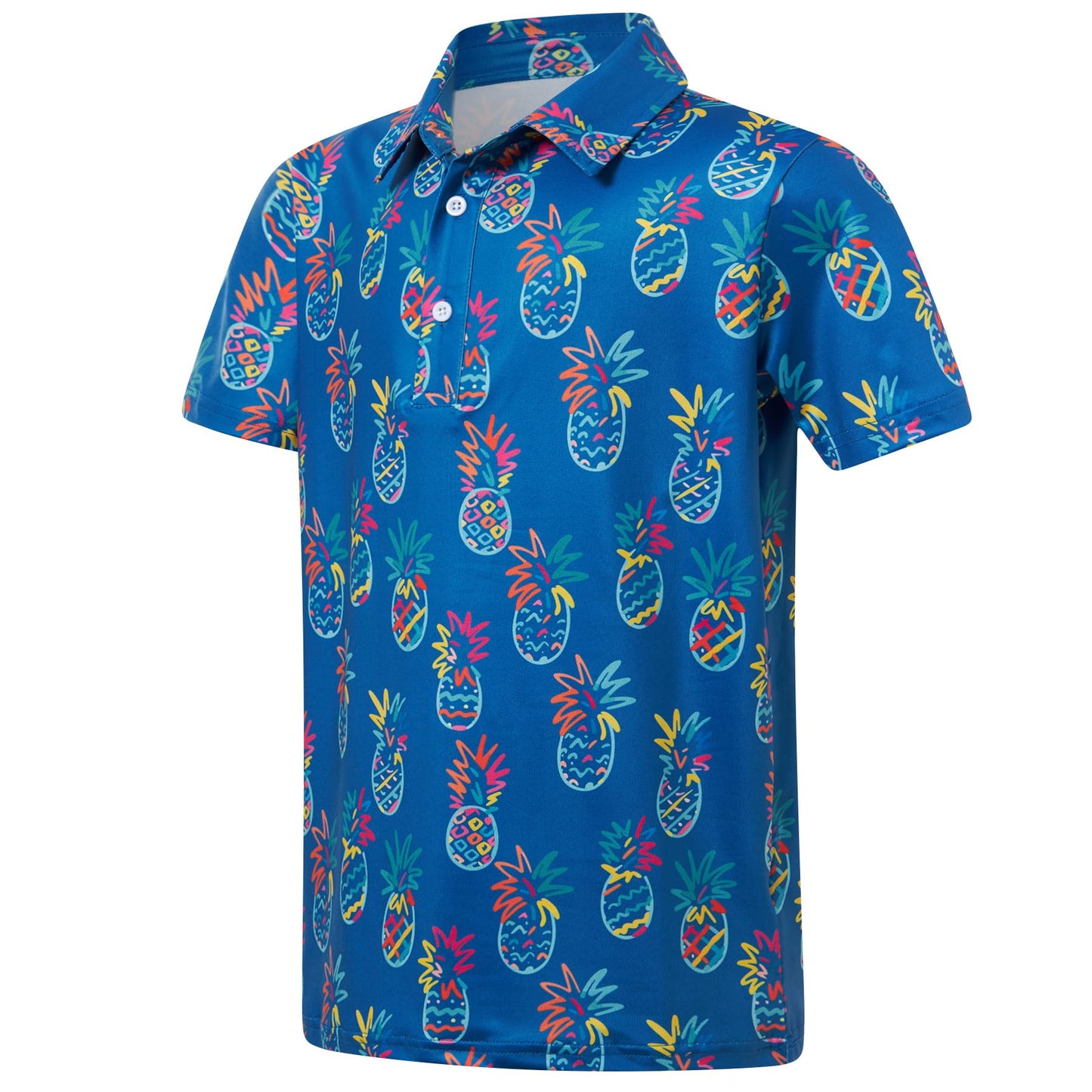Boys Polo Shirts Hawaiian Golf Clothes Fashion Short Sleeve Kids Cool School Uniform 5-14T