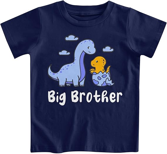 Funnycokid Big Brother T Shirt for Toddler Boys Tee Construction Promoted Short Sleeve 1-6 Years