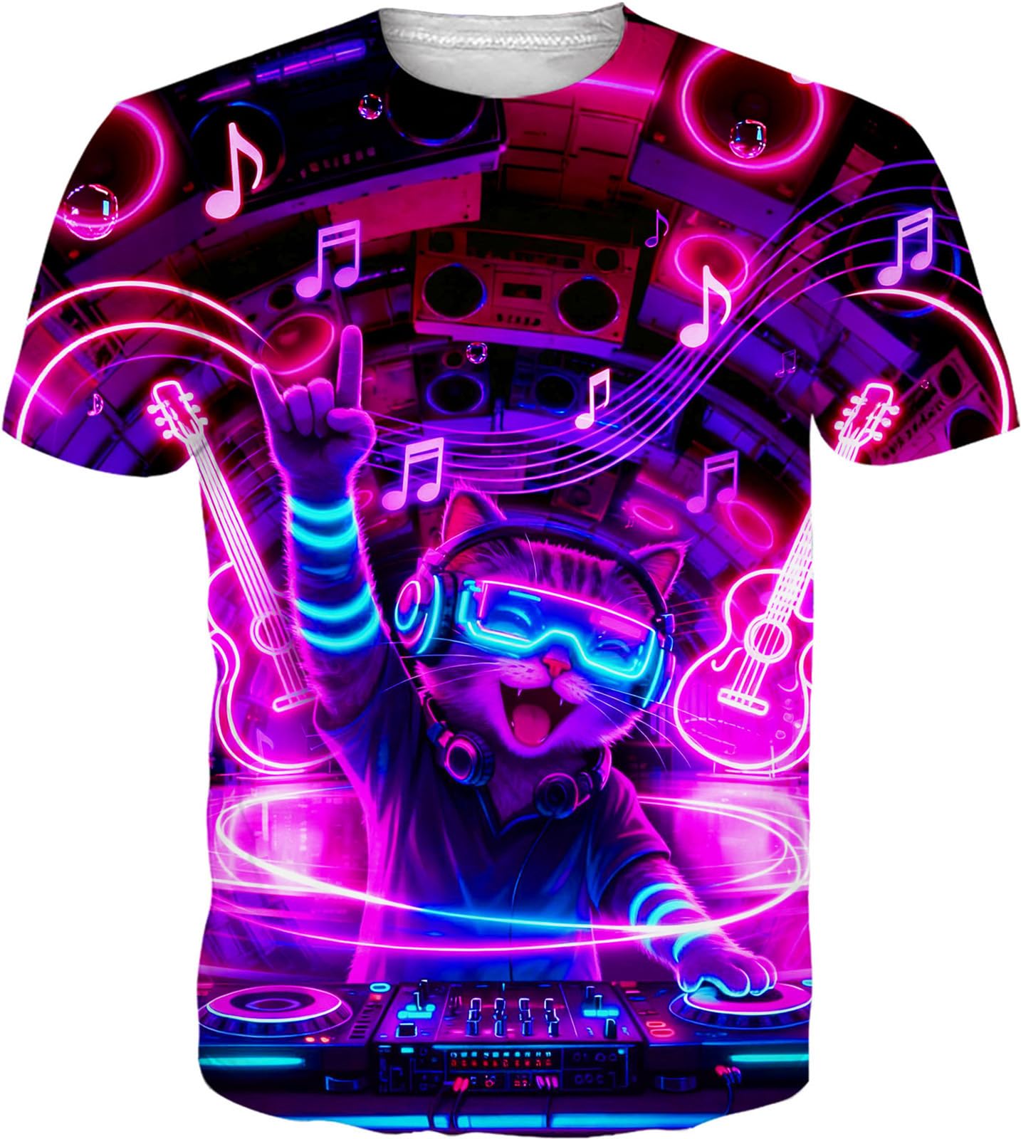 RAISEVERN Mens T-Shirts Cool Novelty Crewneck Short Sleeve Funny Graphic Top Casual Tees for Women