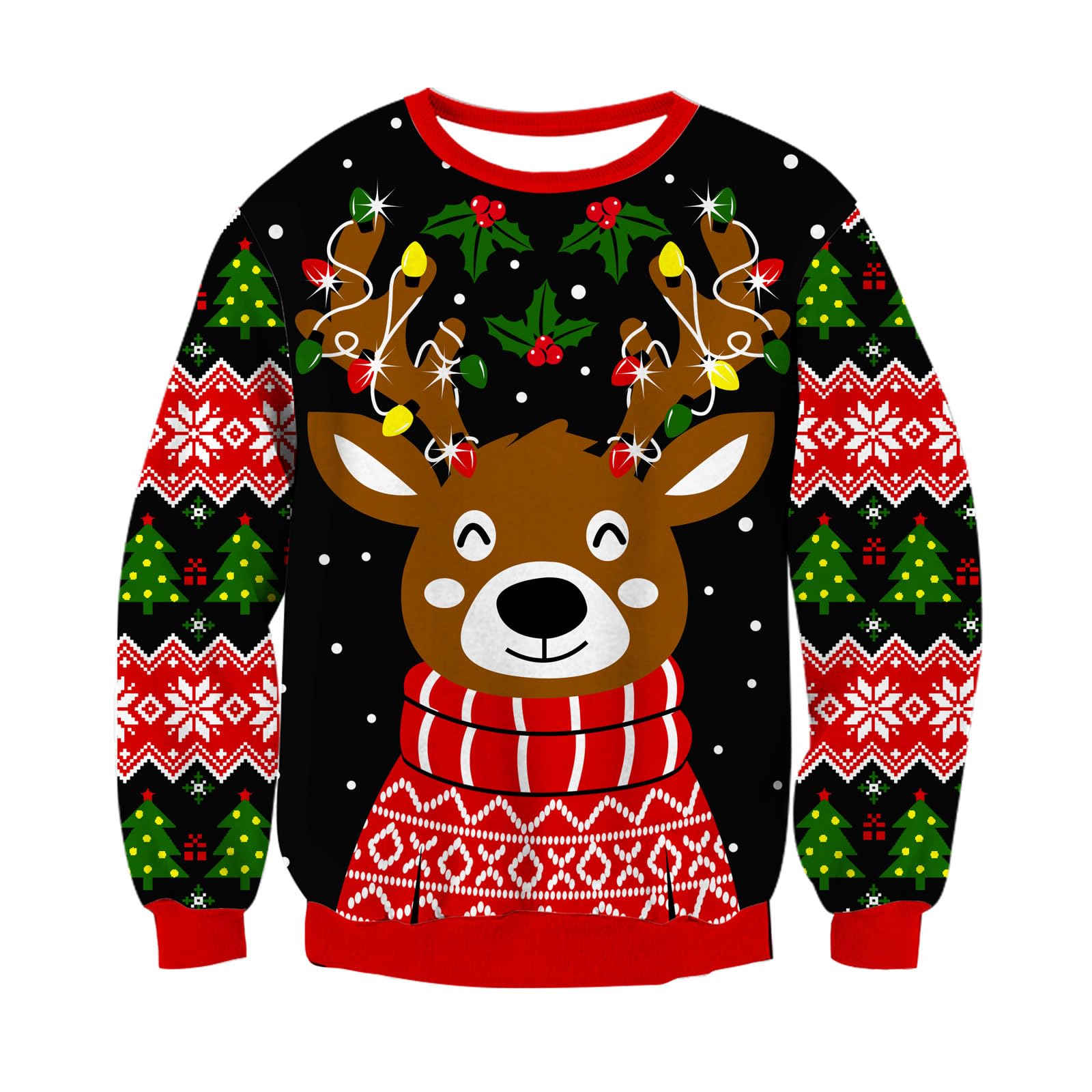 Boys Girls Ugly Christmas Sweater 3D Cool Long Sleeve Knitted Sweatshirt Cozy Crewneck Pullover Jumper 3-12 Years
