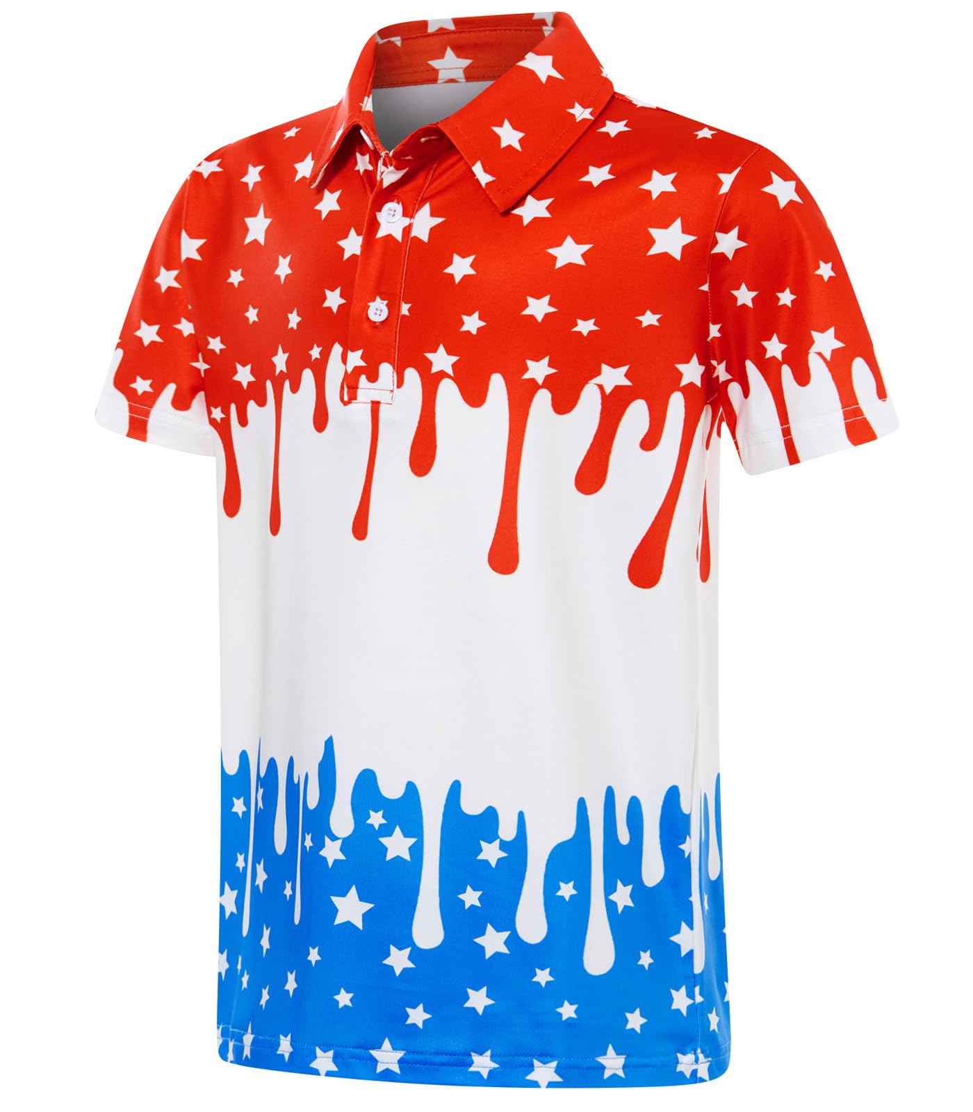 Boys Performance Polo Shirt Short Sleeve Golf Clothes for Hawaiian Active Casual Size 5-14