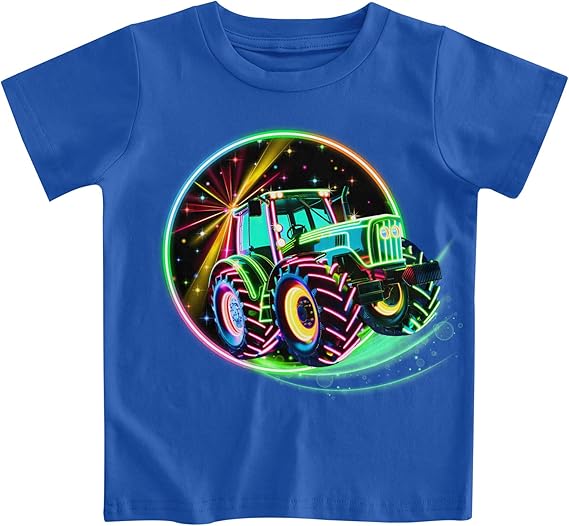 Funnycokid Toddler Boys Shirts Graphic T-Shirt Kids Short Sleeve Tees 2-6 Years