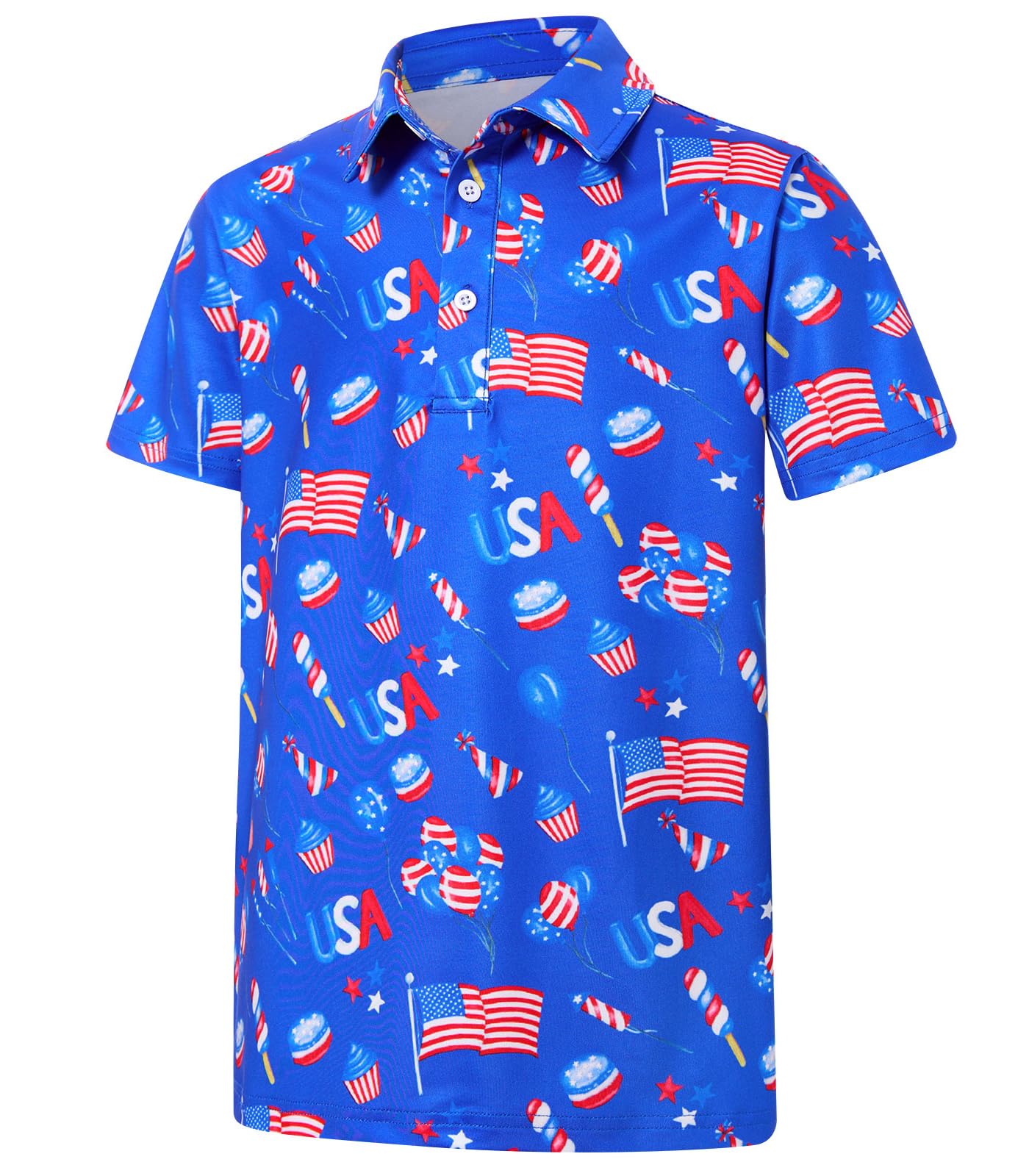 Boys Polo Shirts Hawaiian Golf Clothes Fashion Short Sleeve Kids Cool School Uniform 5-14T