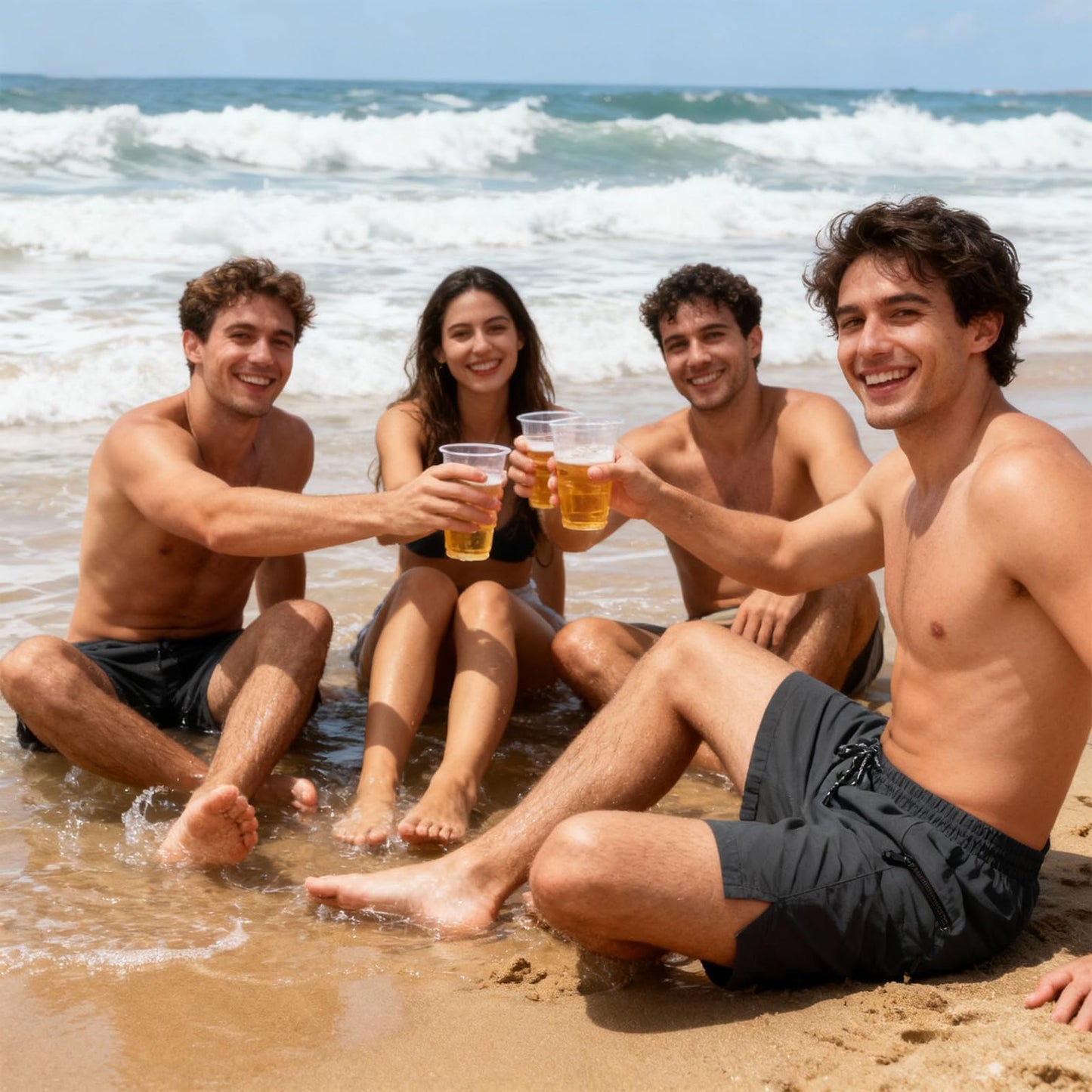 Cozople Mens Swim Trunks with Compression Liner 2-in-1 Quick Dry 9 Inch Board Shorts with Zipper Pockets