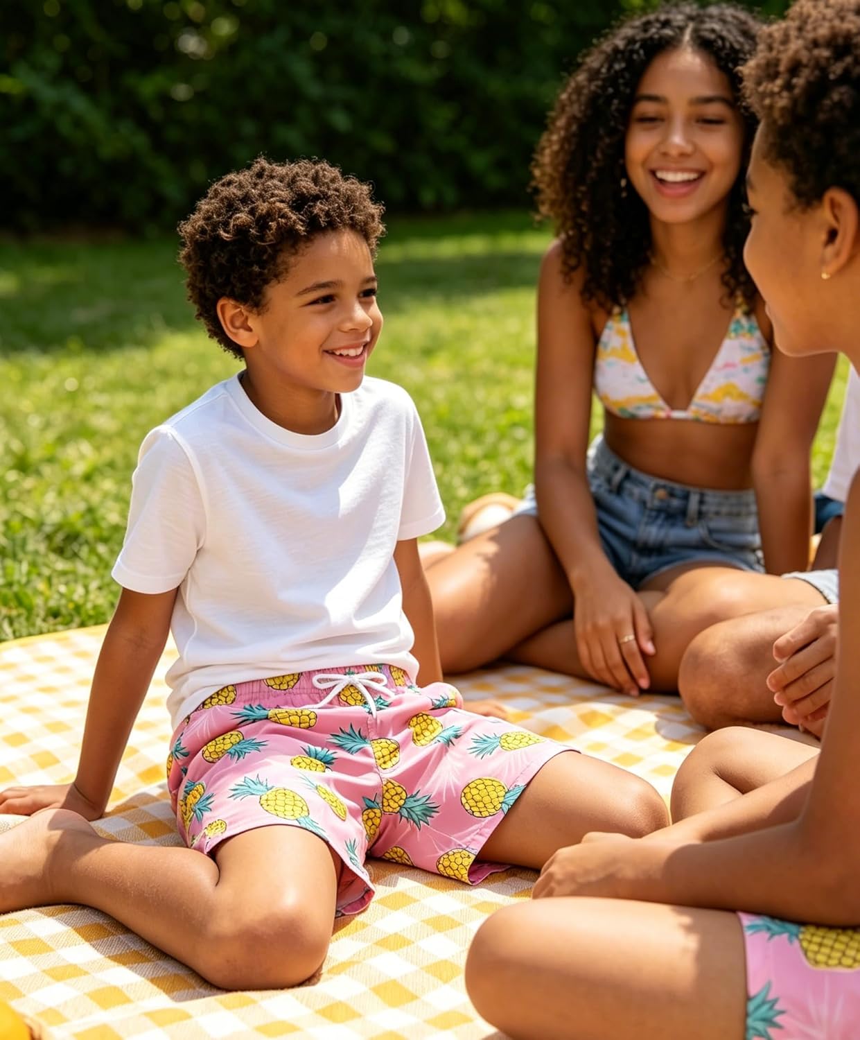 Cozople Boys Swim Trunks Compression Liner Swim Shorts Quick Dry Bathing Suit with Boxer Brief Swimwear 4-10T
