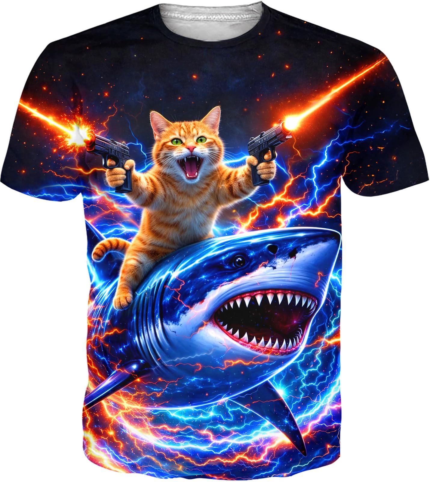 RAISEVERN Mens T-Shirts Cool Novelty Crewneck Short Sleeve Funny Graphic Top Casual Tees for Women