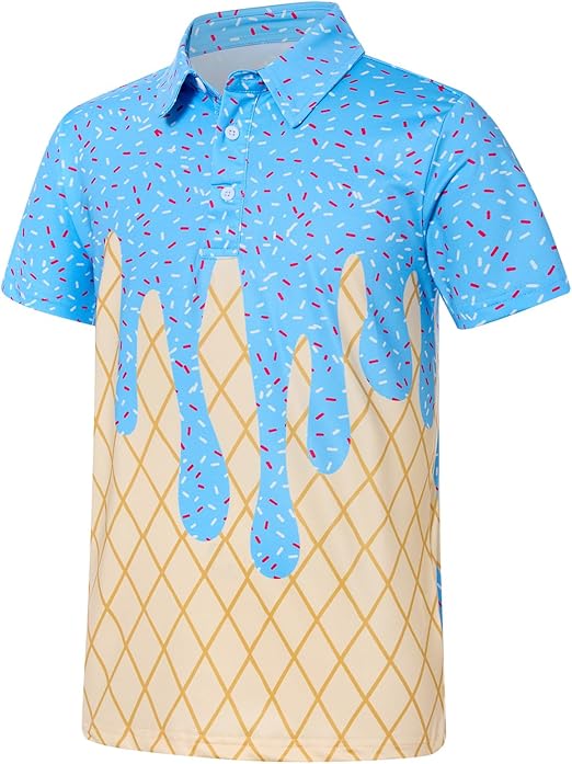 Boys Performance Polo Shirt Short Sleeve Golf Clothes for Active Casual Size 5-14