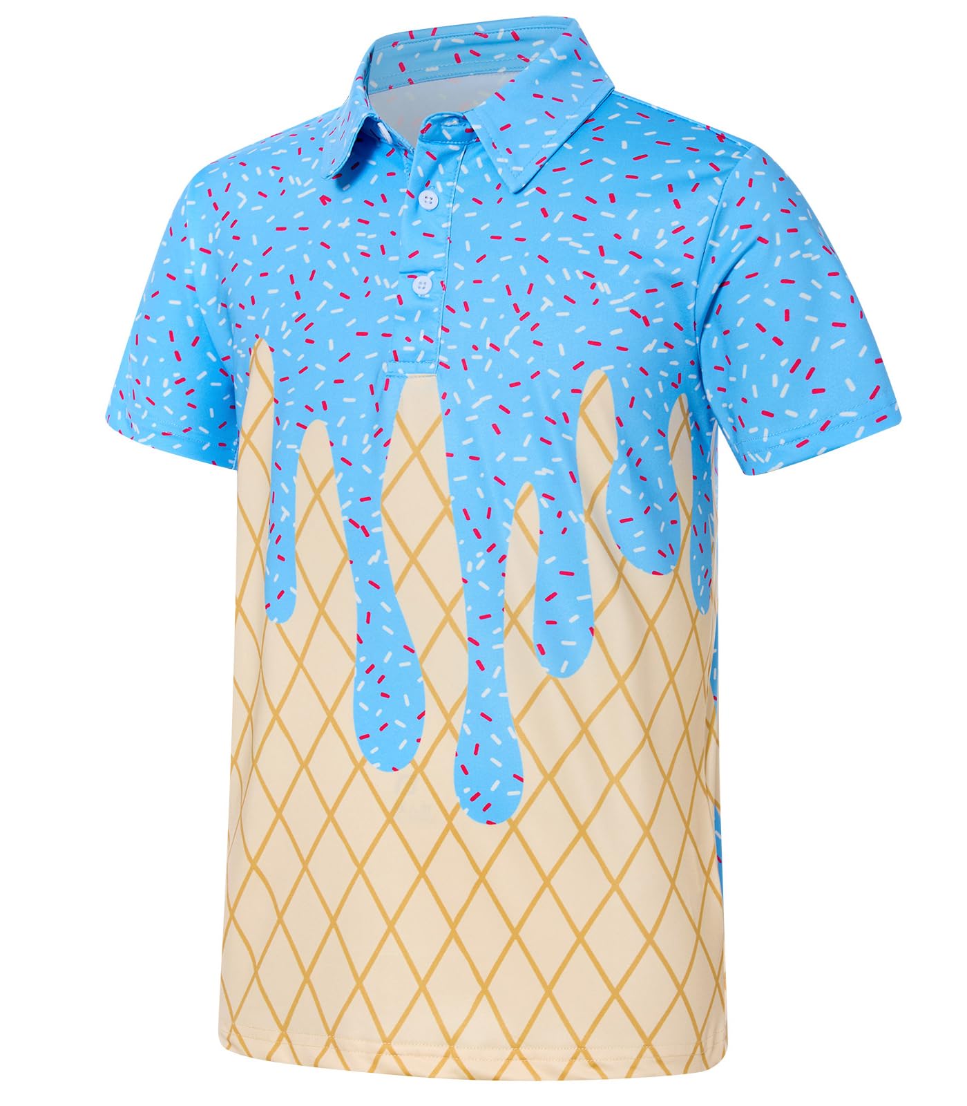 Boys Performance Polo Shirt Short Sleeve Golf Clothes for Hawaiian Active Casual Size 5-14
