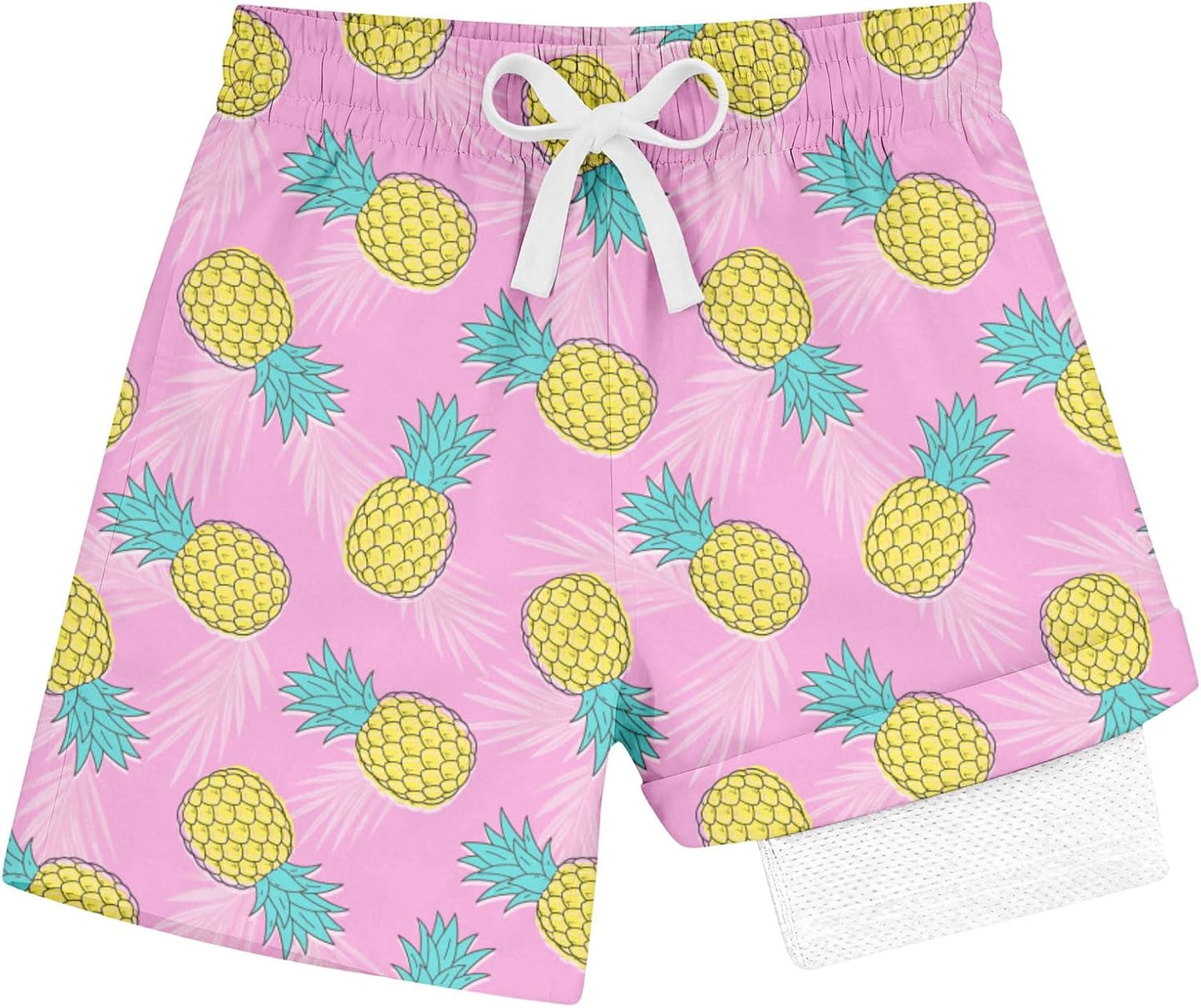 Cozople Boys Swim Trunks Compression Liner Swim Shorts Quick Dry Bathing Suit with Boxer Brief Swimwear 4-10T