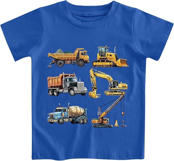 Funnycokid Toddler Boys Shirts Graphic T-Shirt Kids Short Sleeve Tees 2-6 Years