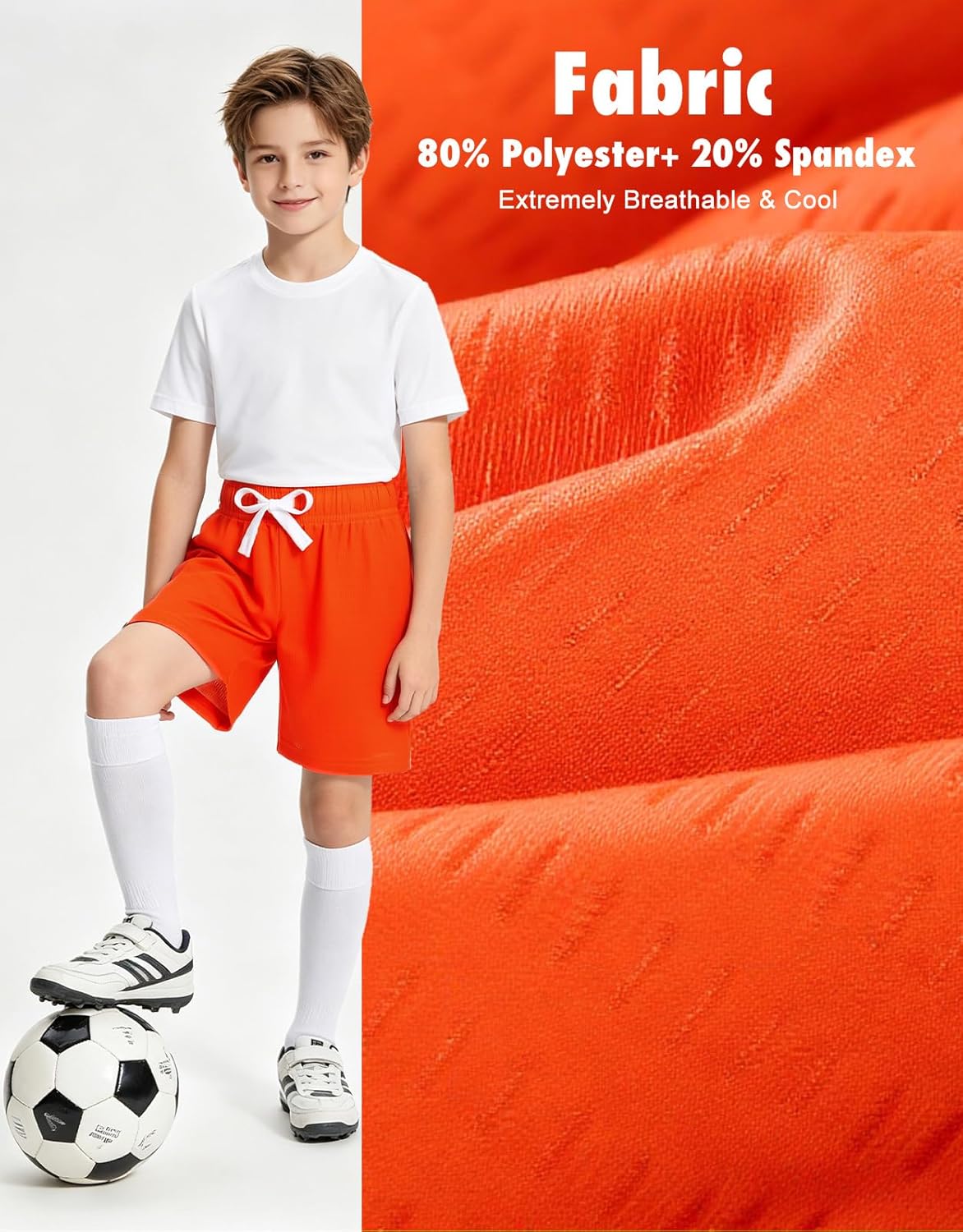 Boys Mesh Athletic Shorts Quick Dry Lightweight Breathable Mesh Shorts with Pockets for Basketball Gym Running Sports