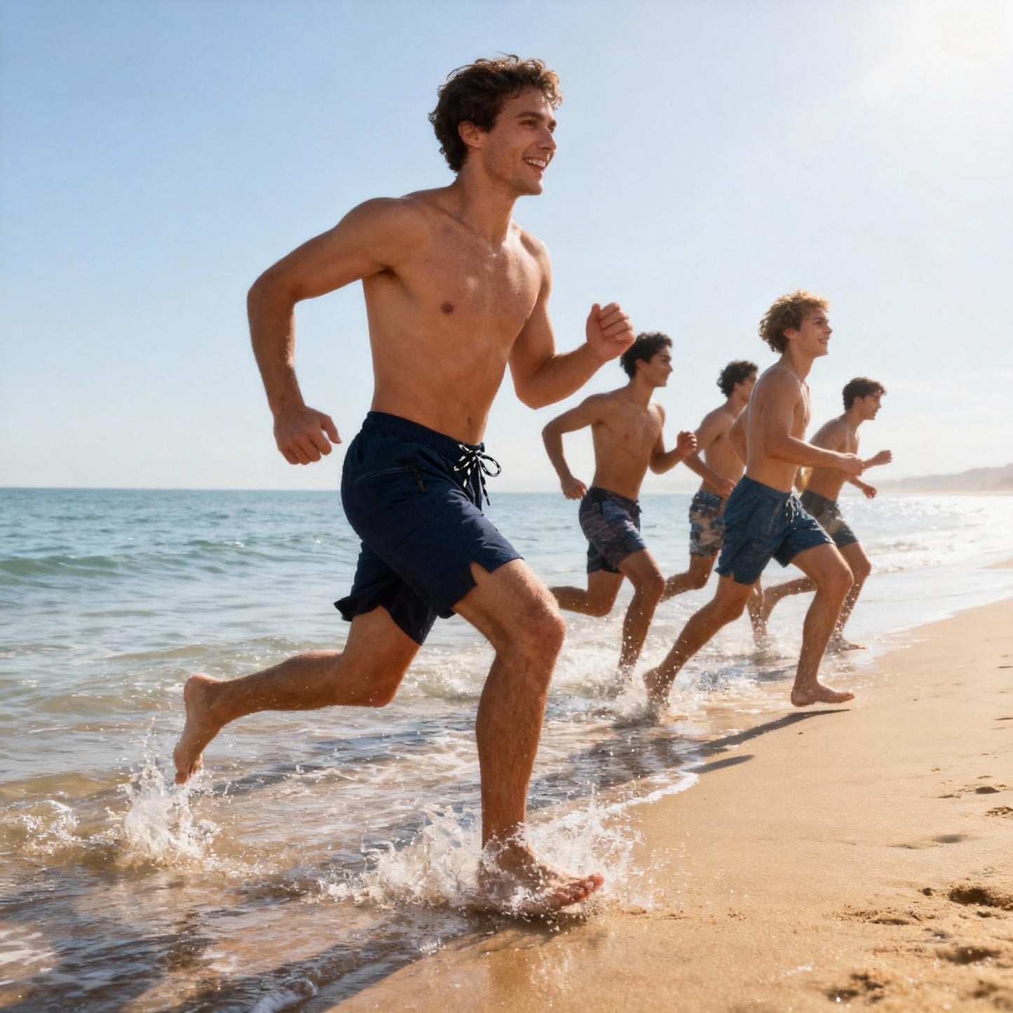 Cozople Mens Swim Trunks with Compression Liner 2-in-1 Quick Dry 9 Inch Board Shorts with Zipper Pockets