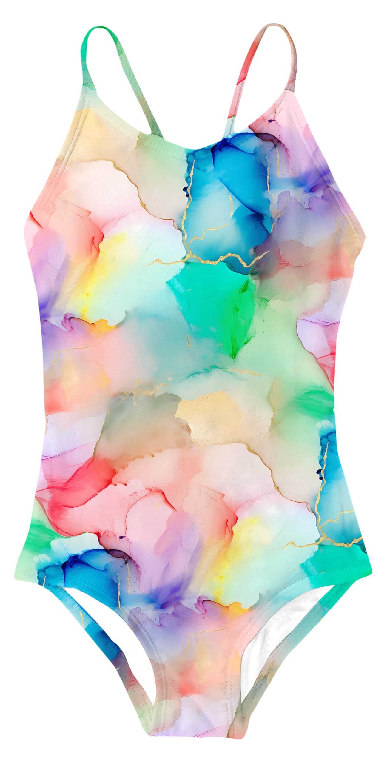 Idgreatim Girls One Piece Swimsuits Quick Dry Beach Swimwear Bathing Suit for Beach 3-12 Years