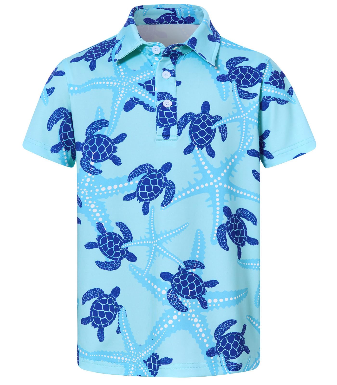 Boys Performance Polo Shirt Short Sleeve Golf Clothes for Hawaiian Active Casual Size 5-14