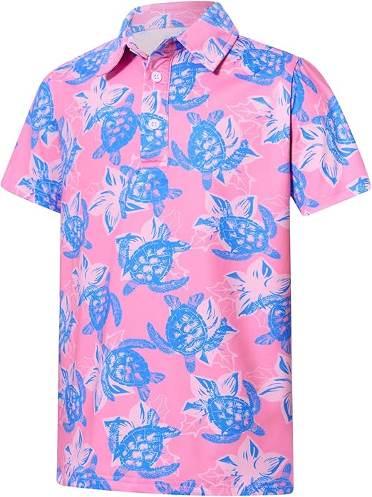 Boys Performance Polo Shirt Short Sleeve Golf Clothes for Active Casual Size 5-14