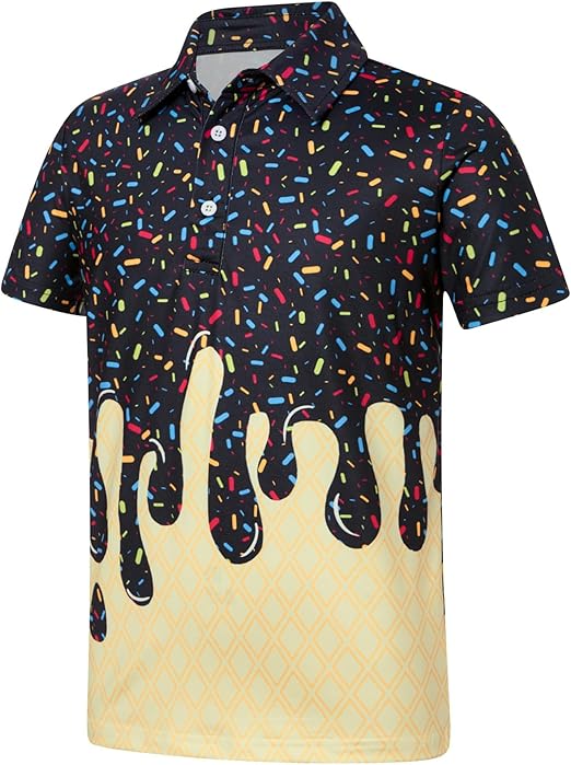 Boys Performance Polo Shirt Short Sleeve Golf Clothes for Active Casual Size 5-14