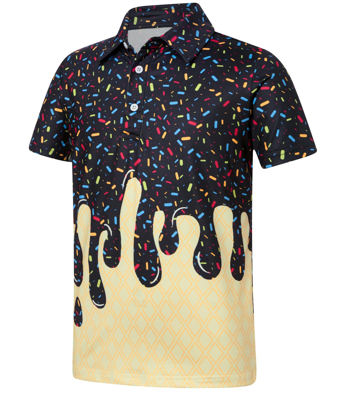 Boys Performance Polo Shirt Short Sleeve Golf Clothes for Hawaiian Active Casual Size 5-14