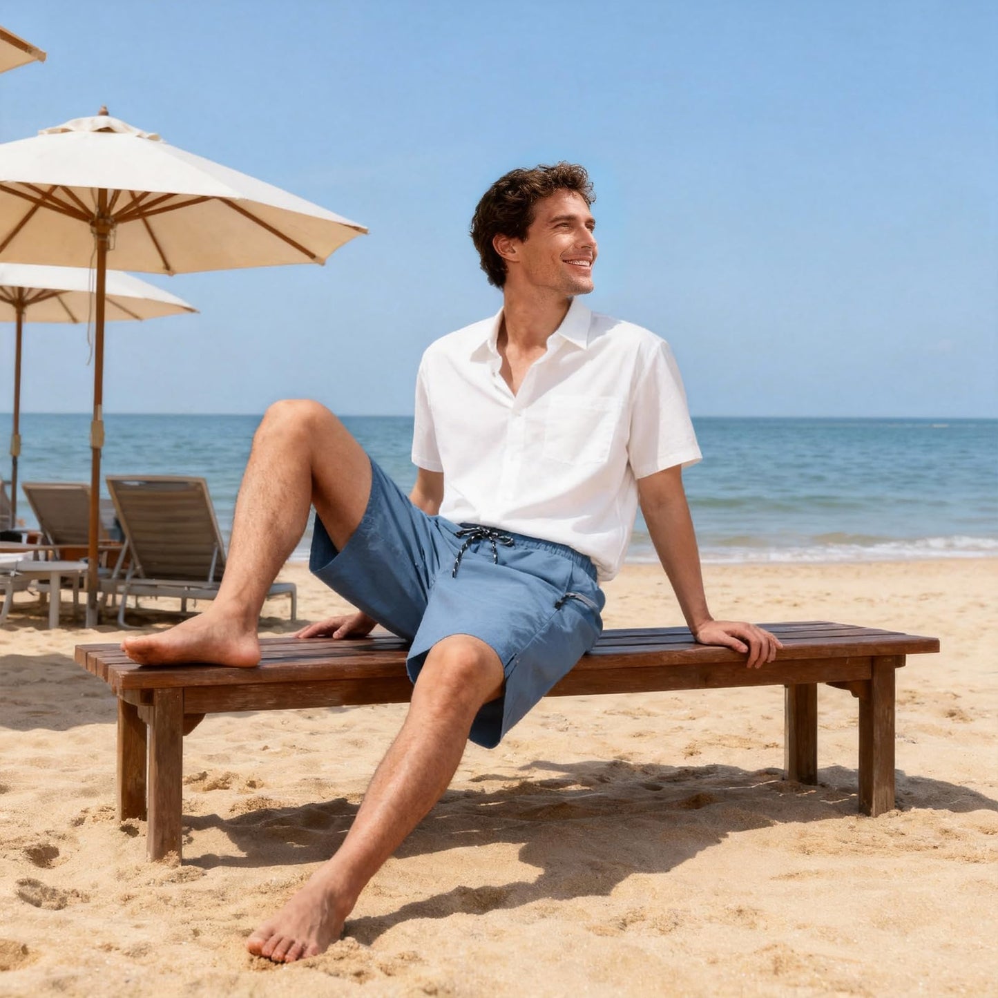 Cozople Mens Swim Trunks with Compression Liner 2-in-1 Quick Dry 9 Inch Board Shorts with Zipper Pockets