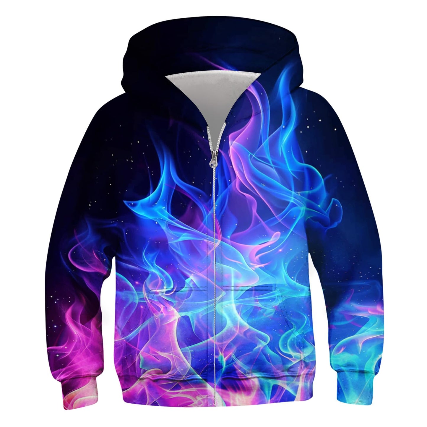 TUONROAD Boys Hoodies Sweatshirt Cool Pullover with Pockets Size 6-14 Years | Full zipper, 3D graphic prints, kangaroo pocket, polyester spandex, school and casual layering,Size 6-14