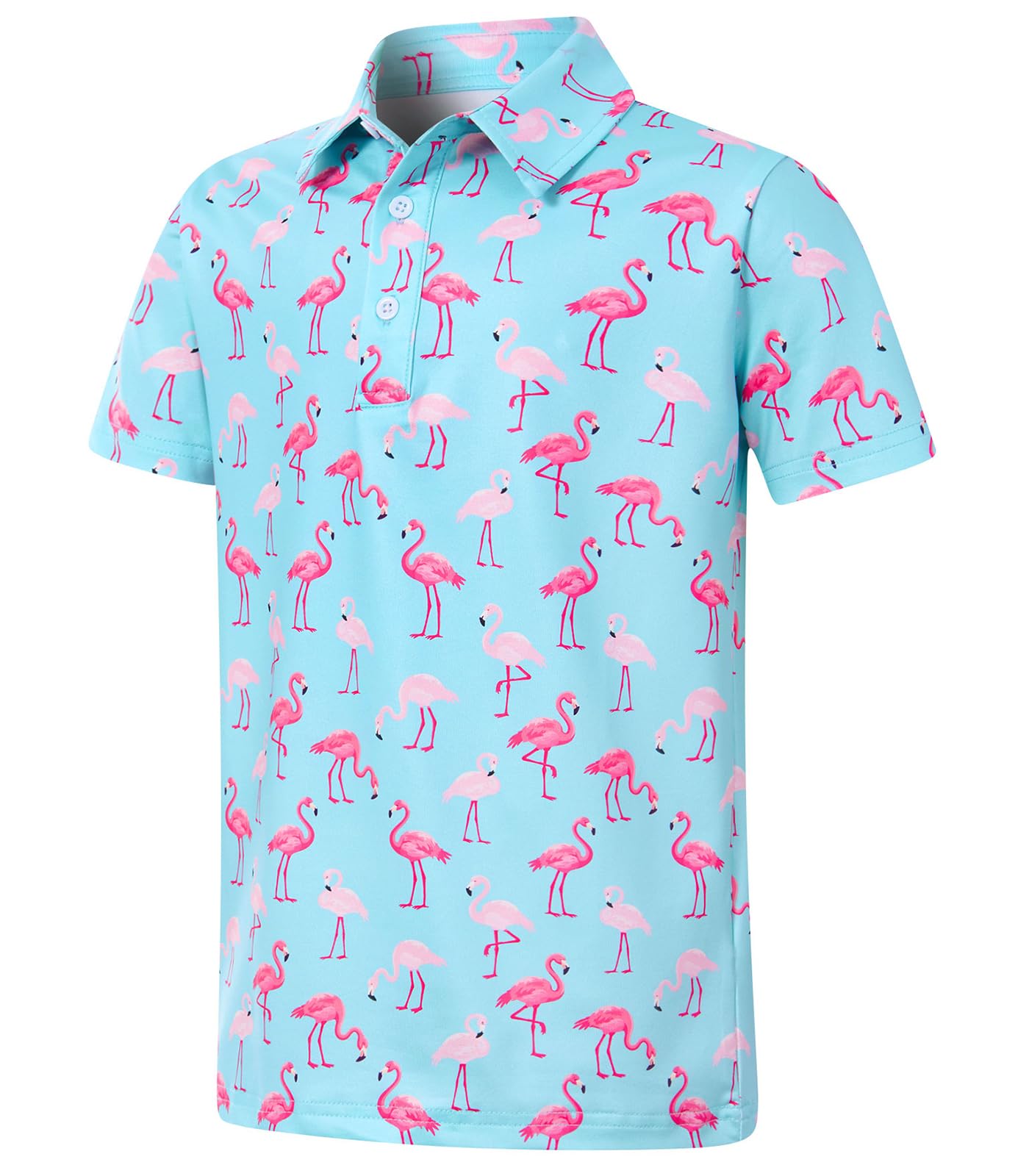 Boys Performance Polo Shirt Short Sleeve Golf Clothes for Hawaiian Active Casual Size 5-14