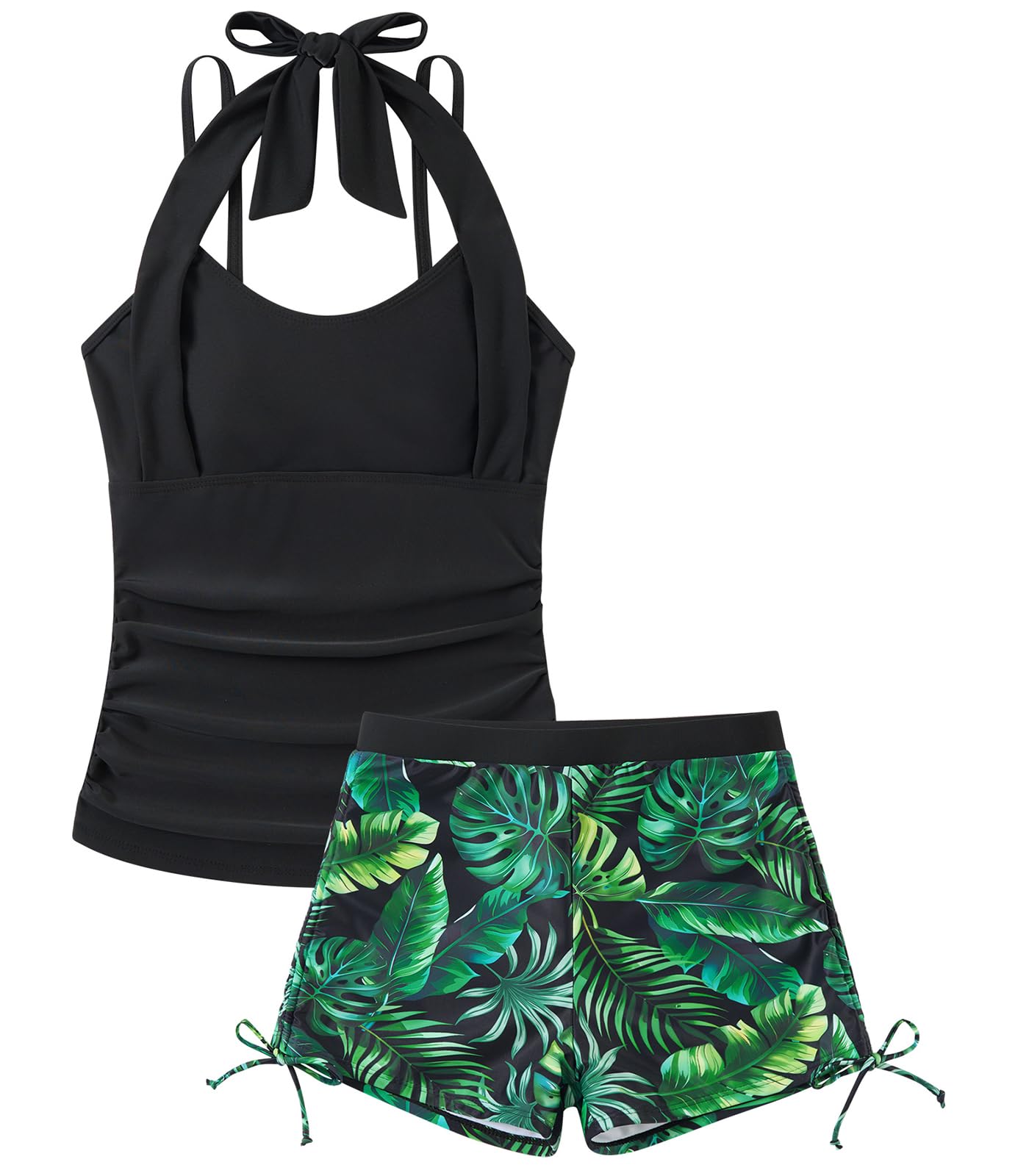 Girls Tankini Swimsuit 2 Piece Halterneck Bathing Suit for Teens Size 7-16