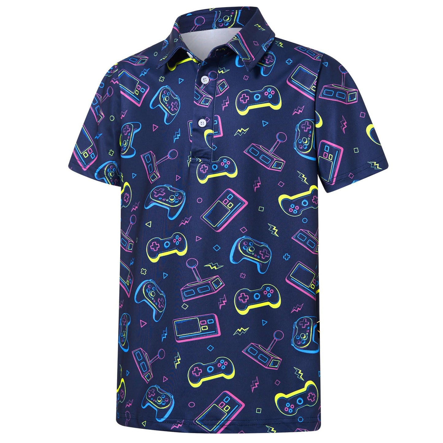 Boys Polo Shirts Hawaiian Golf Clothes Fashion Short Sleeve Kids Cool School Uniform 5-14T