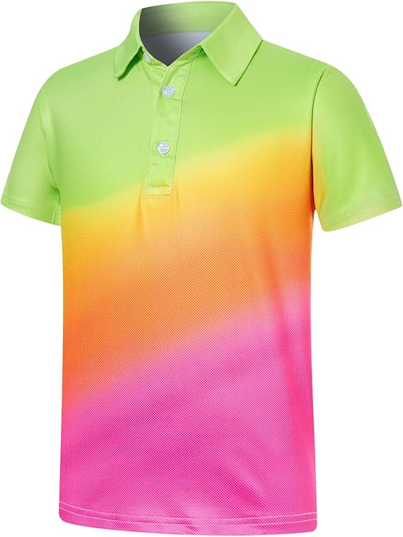 uideazone Boys Polo Shirts Dry Fit Performance Golf Short Sleeve Casual School Uniform Size 5-14