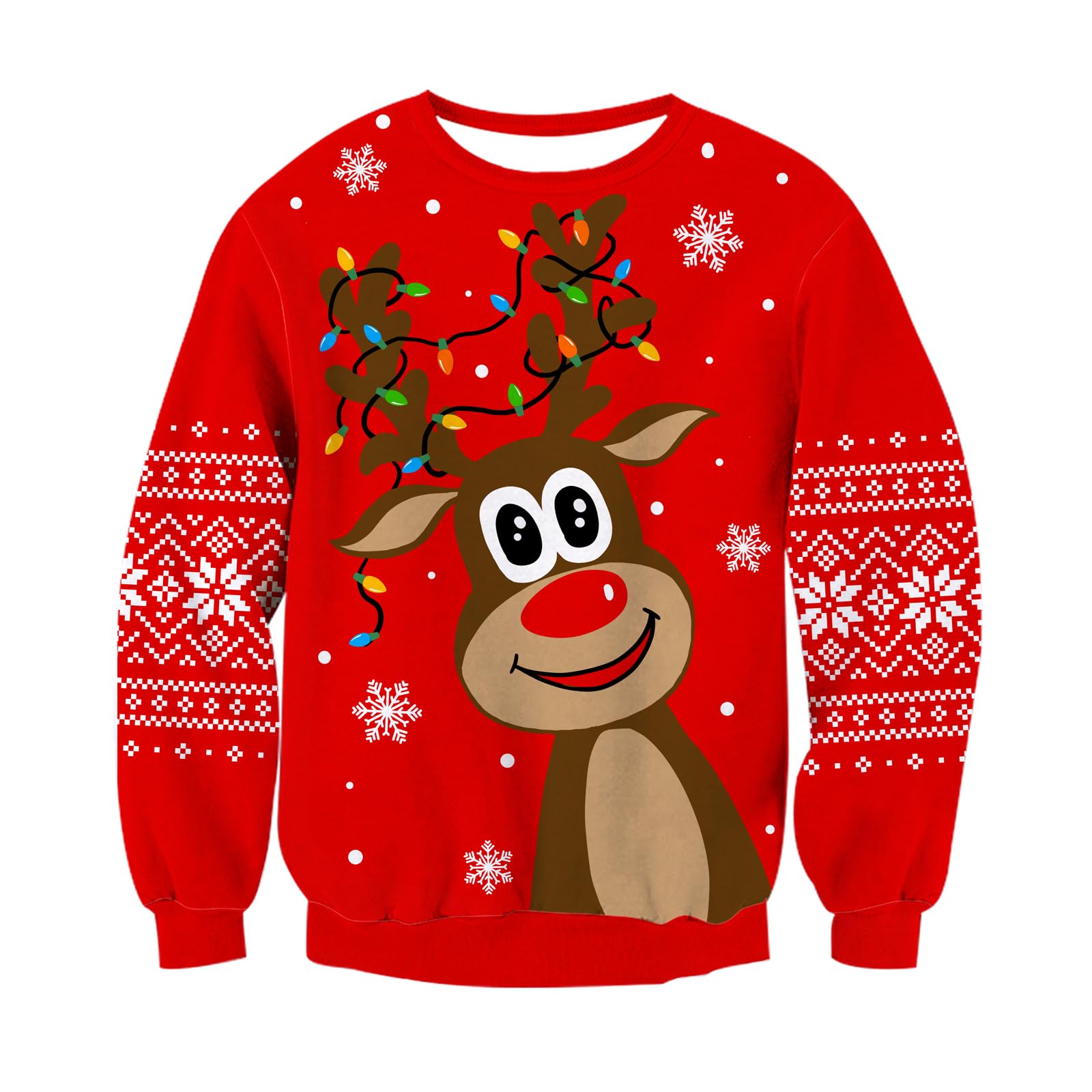 Boys Girls Ugly Christmas Sweater 3D Cool Long Sleeve Knitted Sweatshirt Cozy Crewneck Pullover Jumper 3-12 Years