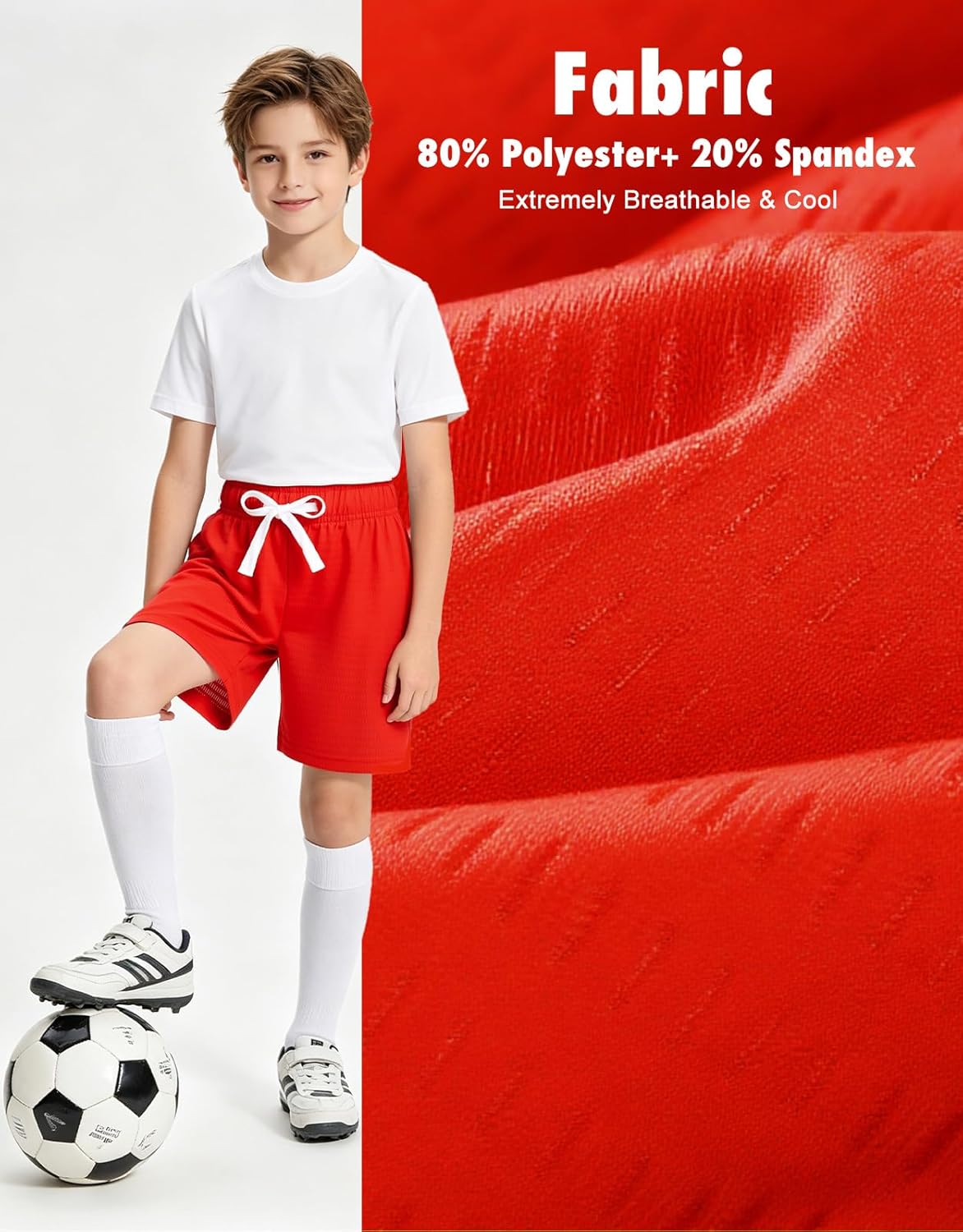 Boys Mesh Athletic Shorts Quick Dry Lightweight Breathable Mesh Shorts with Pockets for Basketball Gym Running Sports