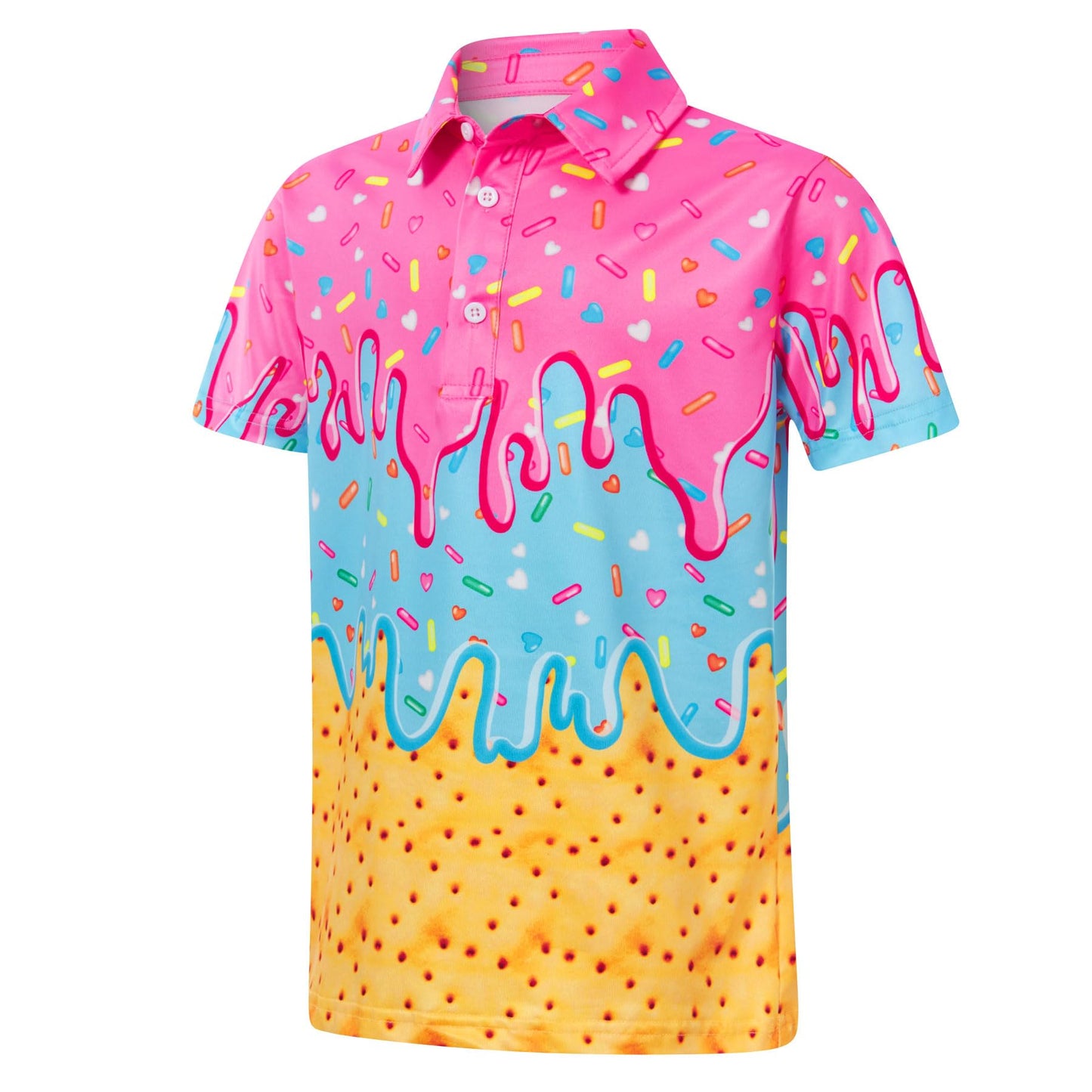 westwolf Boys Hawaiian Polo Shirt Short Sleeve Golf Clothes 5-14T