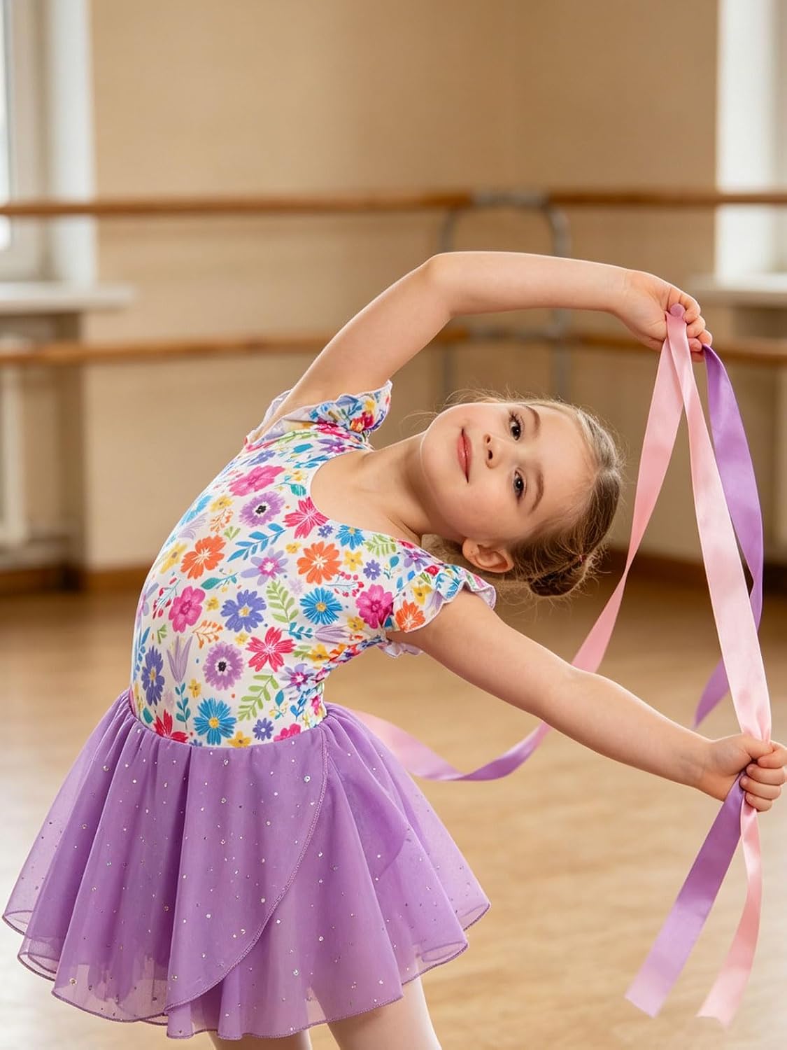 Funnycokid Ballet Leotards for Girls Ballerina Outfit, 2-9 Years