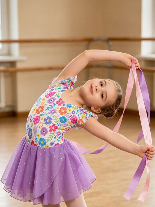 Funnycokid Ballet Leotards for Girls Ballerina Outfit, 2-9 Years