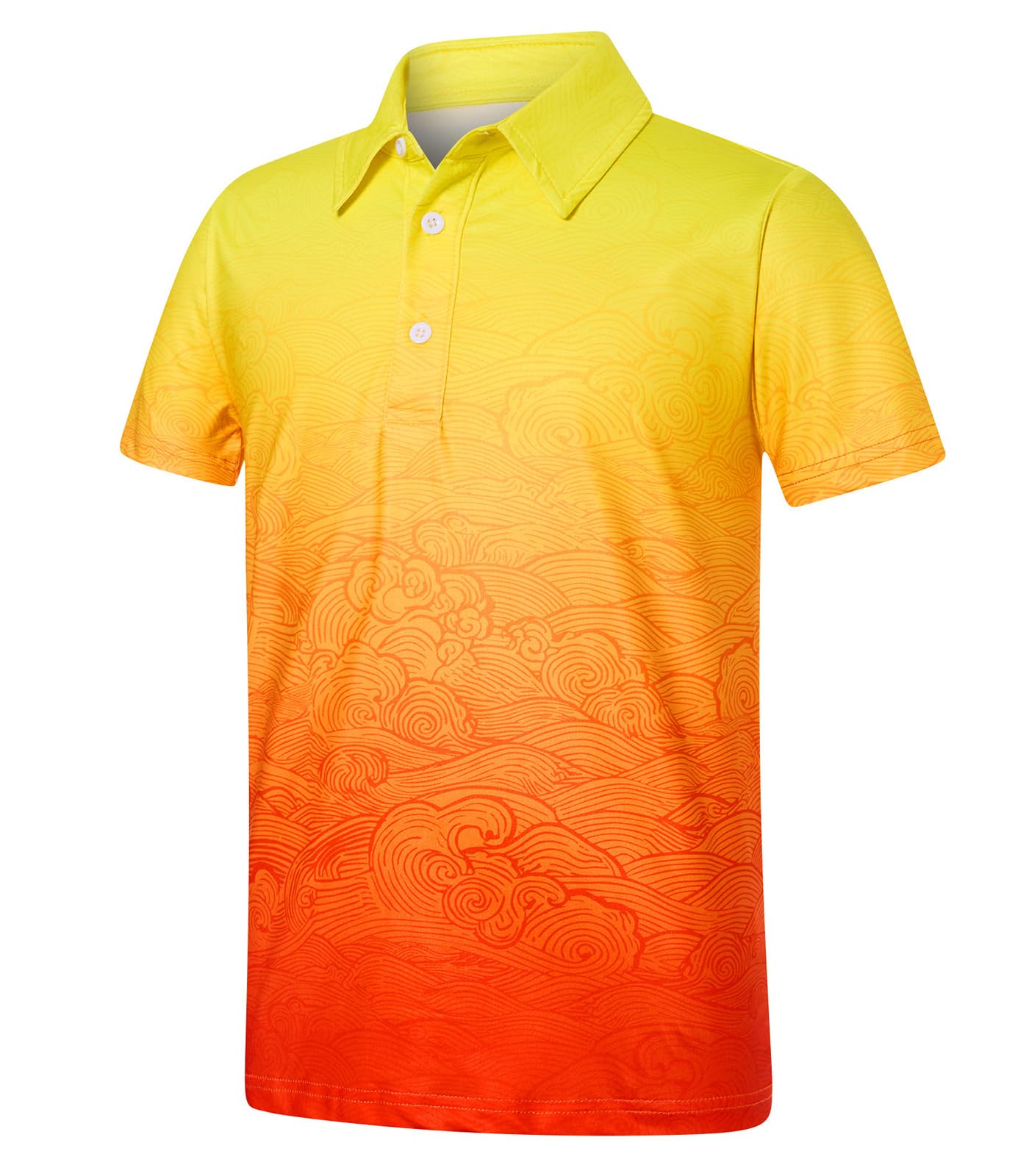 westwolf Boys Hawaiian Polo Shirt Short Sleeve Golf Clothes 5-14T