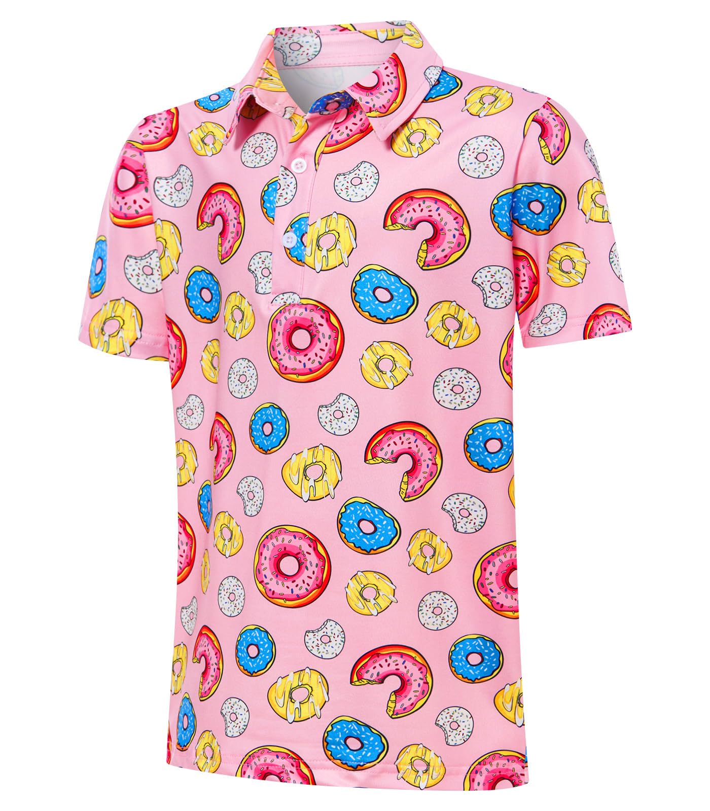 Boys Performance Polo Shirt Short Sleeve Golf Clothes for Hawaiian Active Casual Size 5-14