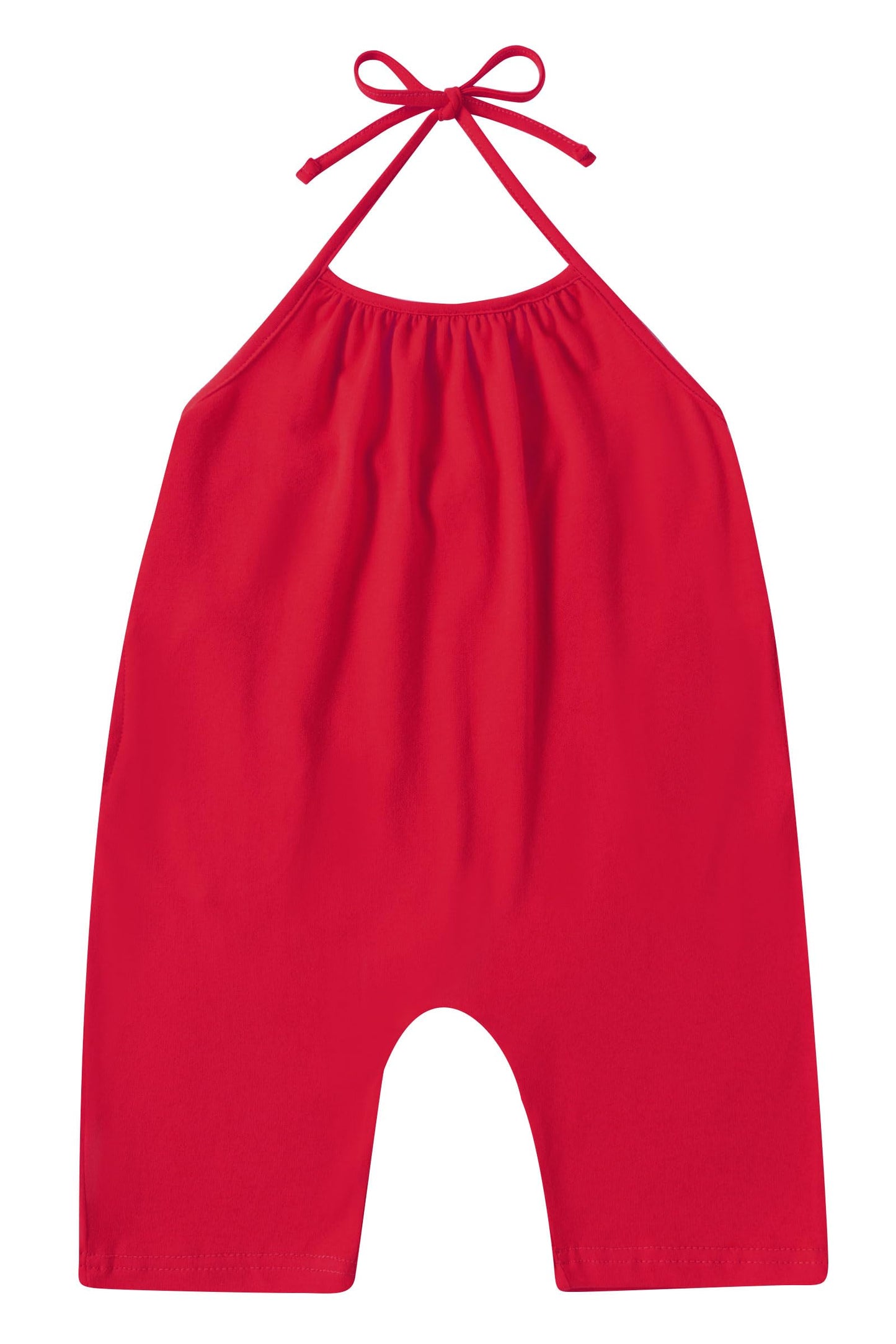 Backless Strap Slouch Jumpsuit for Toddler Girls Cute Harem Halter Romper Pants with Pockets