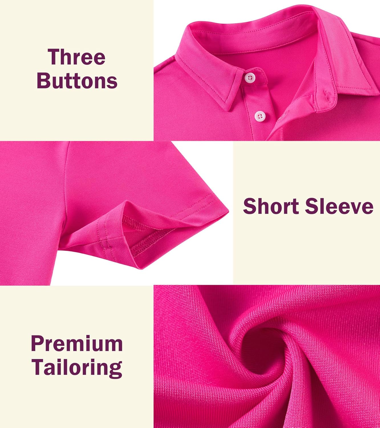 Cozople Boys Performance Polo Dry Fit Short Sleeve Solid Golf Shirt Casual School Uniform Tops for Kids Size 5-14