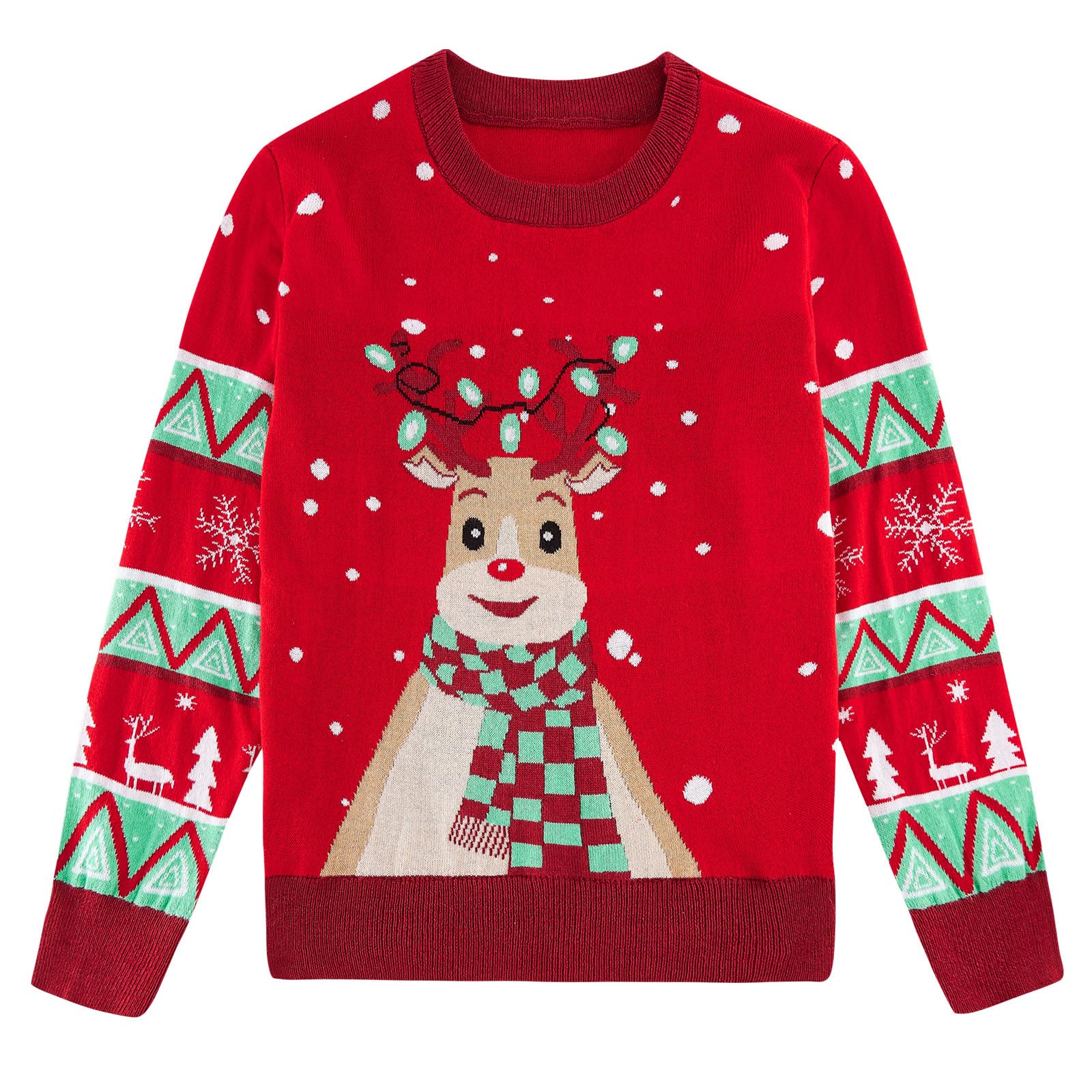 Boys Girls Ugly Christmas Sweater 3D Cool Long Sleeve Knitted Sweatshirt Cozy Crewneck Pullover Jumper 3-12 Years